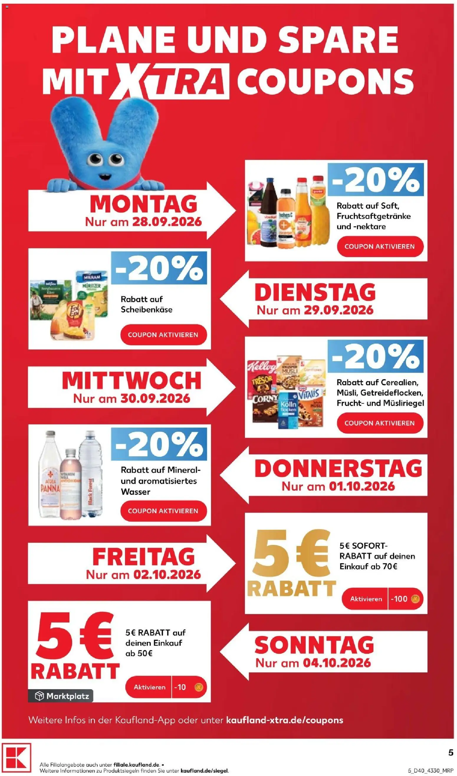 Kaufland Prospekt Potsdam – gültig ab 01.10.2026 | Seite: 9 | Produkte: Musli, Kolln, Wasser, Milram
