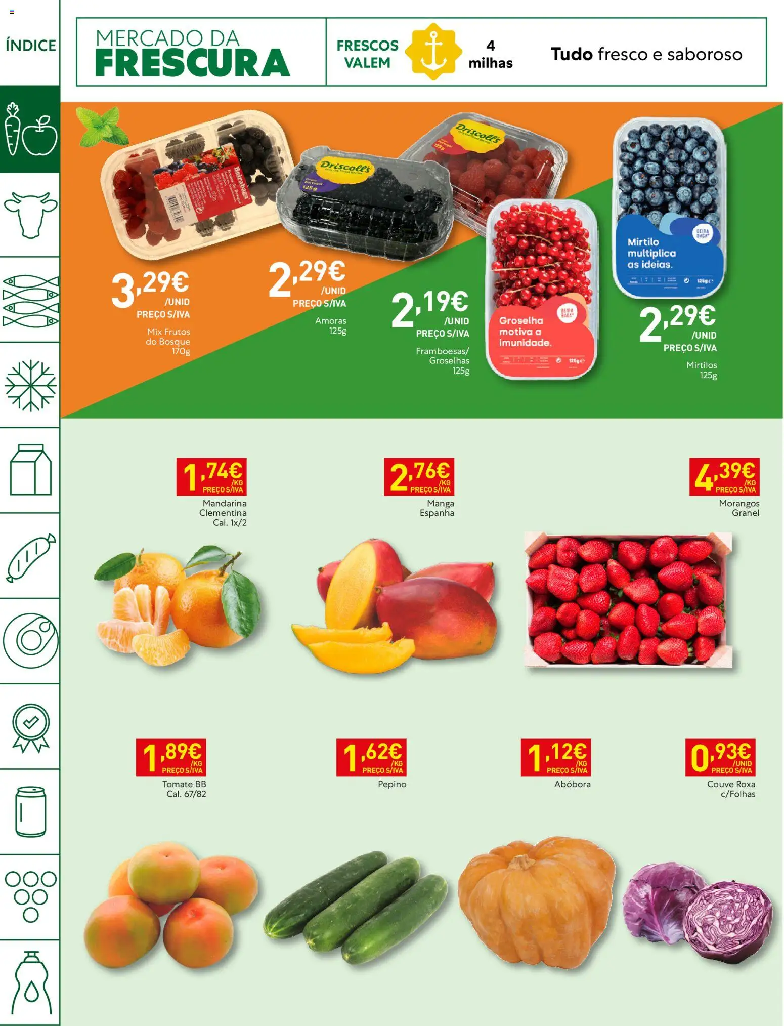 Recheio folheto Horeca Madeira │ válido de 06/10/2026 | Página: 4 | Produtos: Pepino, Abóbora, Morangos, Amoras