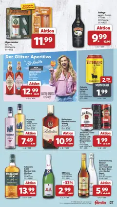 Famila Nordwest Prospekt ab 13.07.2026 gültig | Seite: 27 | Produkte: Osborne, Sekt, Jägermeister, Bourbon