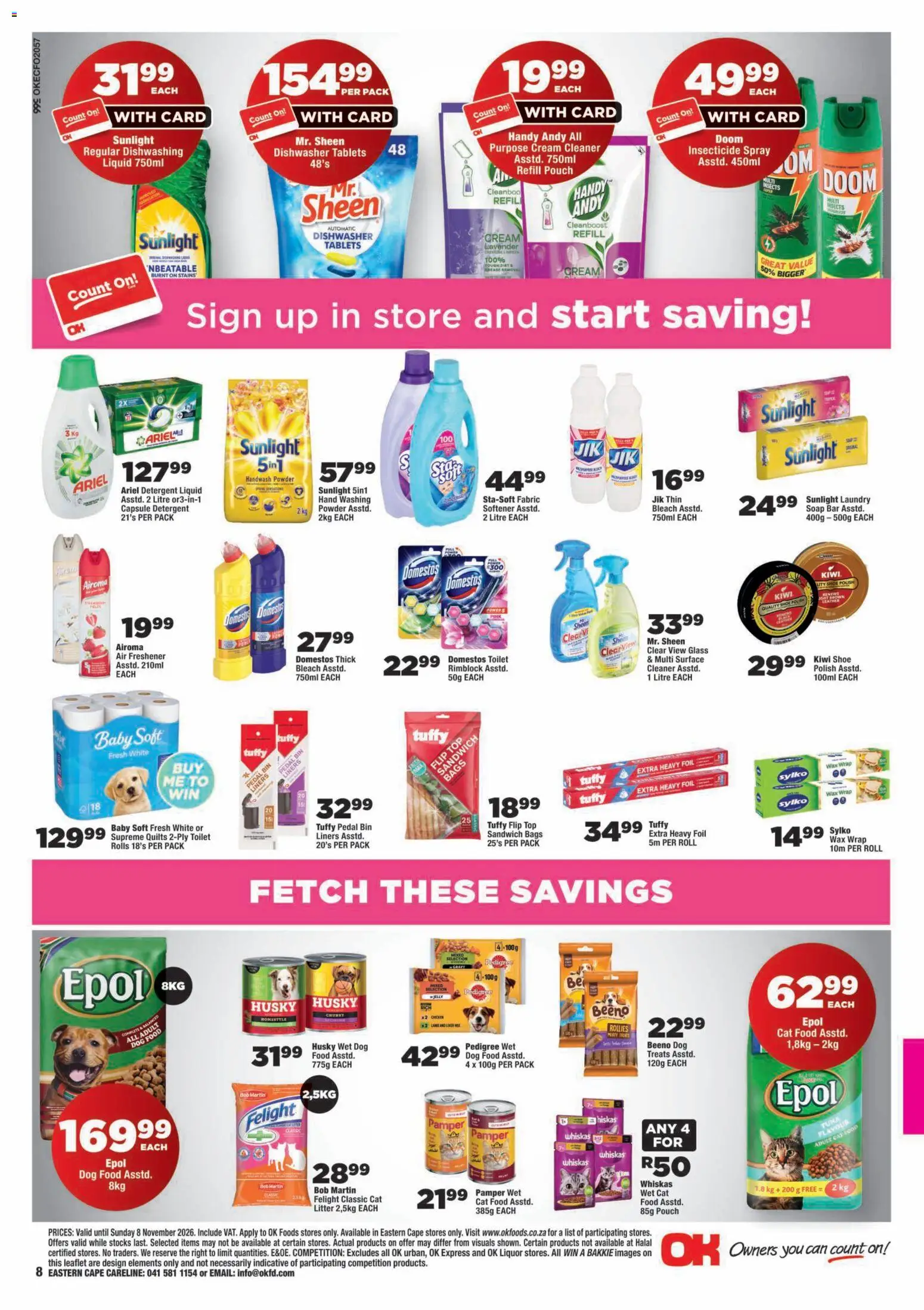 New OK Foods catalogue – valid from 23/10/2026 | Page: 8 | Products: Wax, Powder, Gravy, Cat food