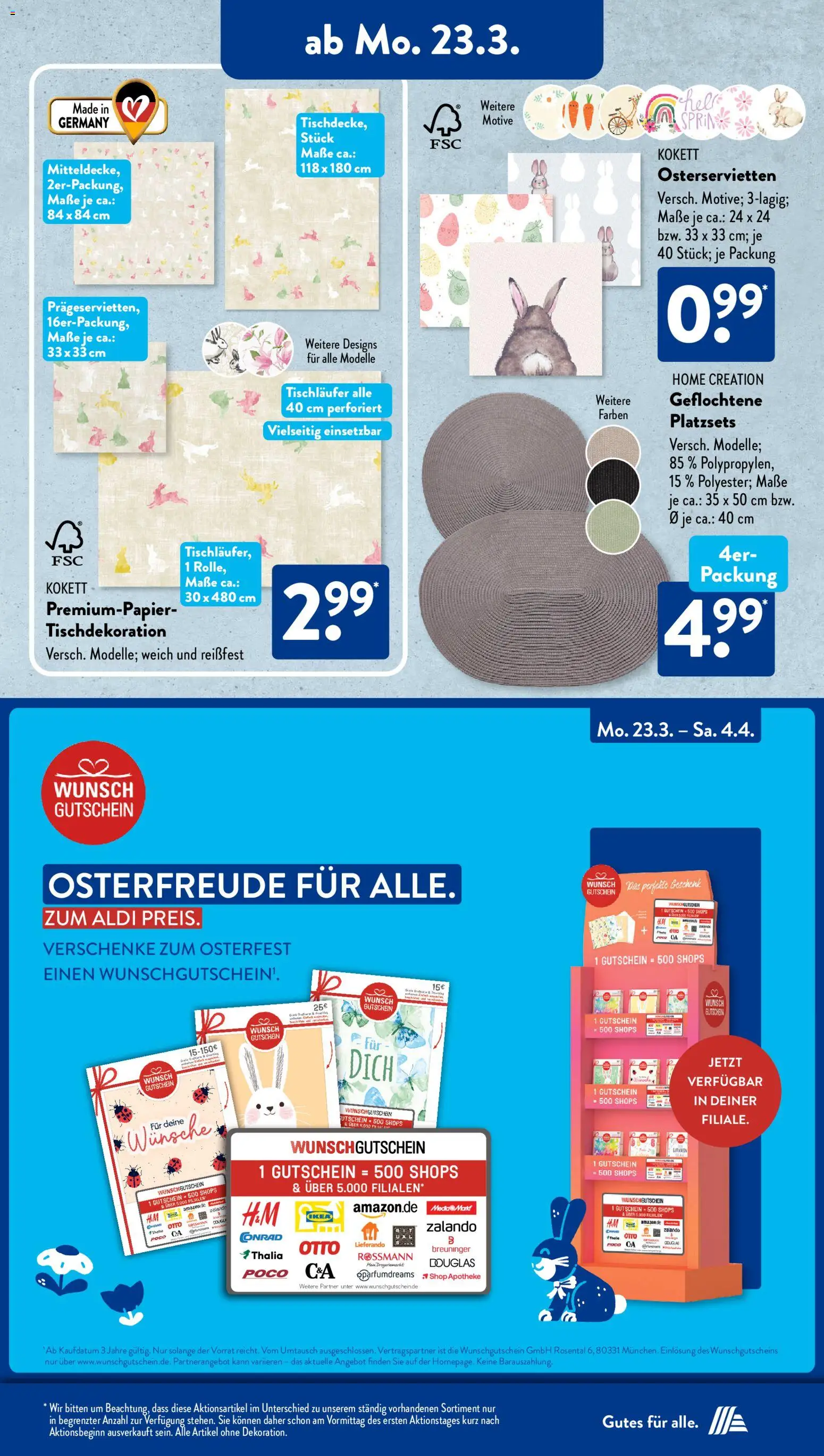 Aldi Süd Prospekt 	 – gültig ab 23.03.2026 | Seite: 22 | Produkte: Home creation