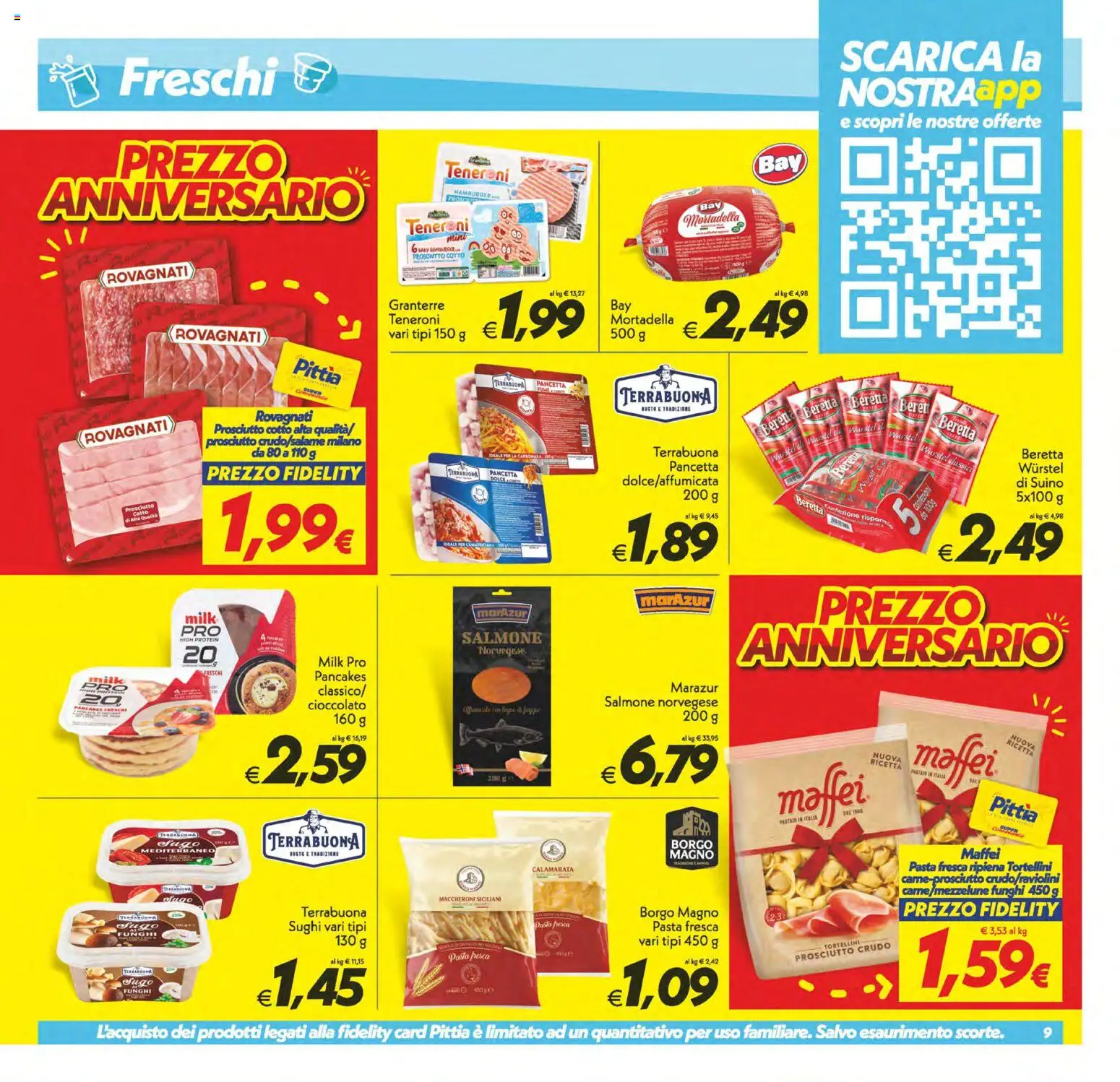 Volantino SuperConveniente del 02/10/2026 | Pagina: 9 | Prodotti: Cioccolato, Salmone, Prosciutto, Mortadella