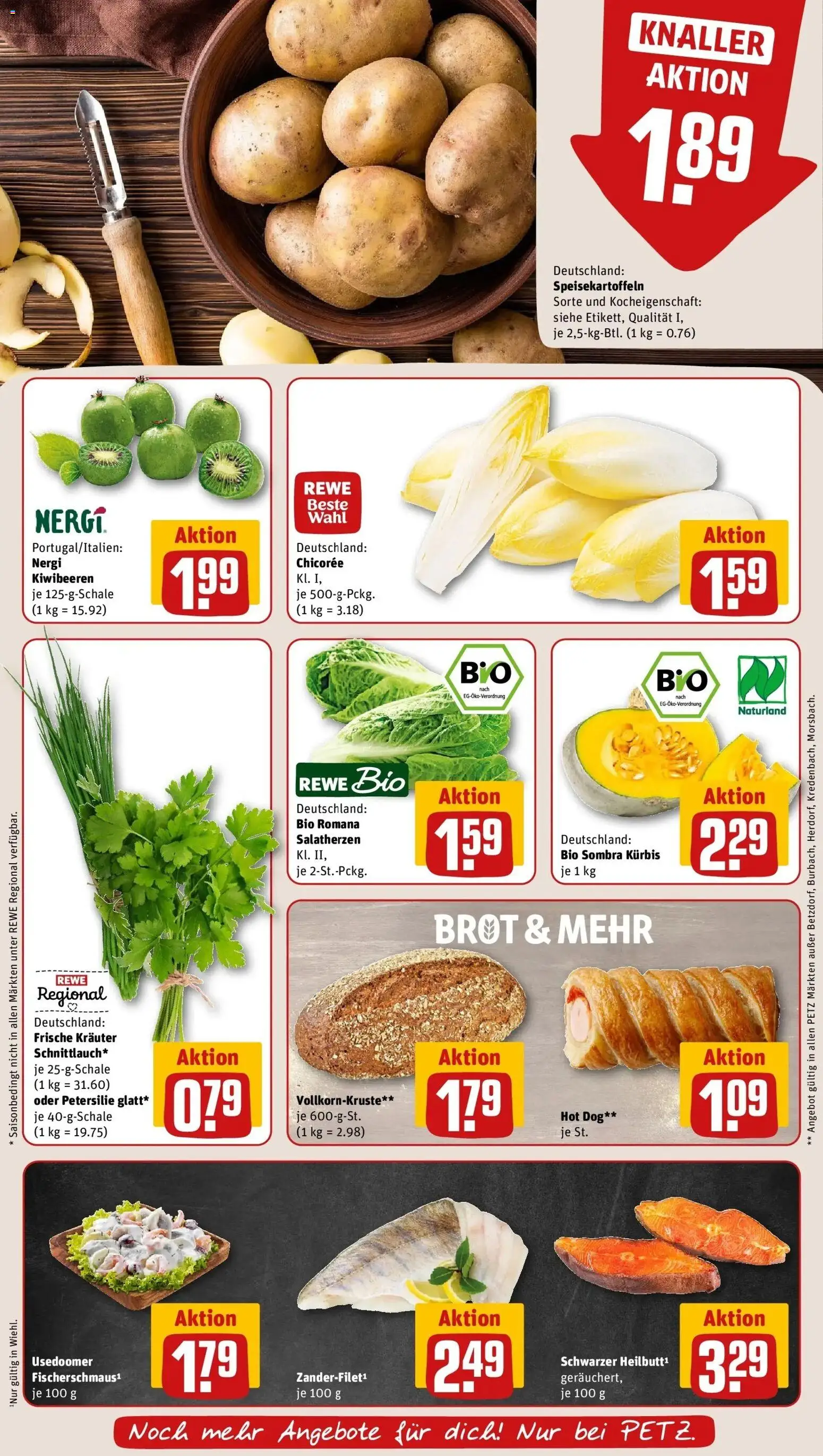 REWE Prospekt ab 21.09.2026 zum Blättern » Angebote | Seite: 13 | Produkte: Kürbis, Petersilie, Brot