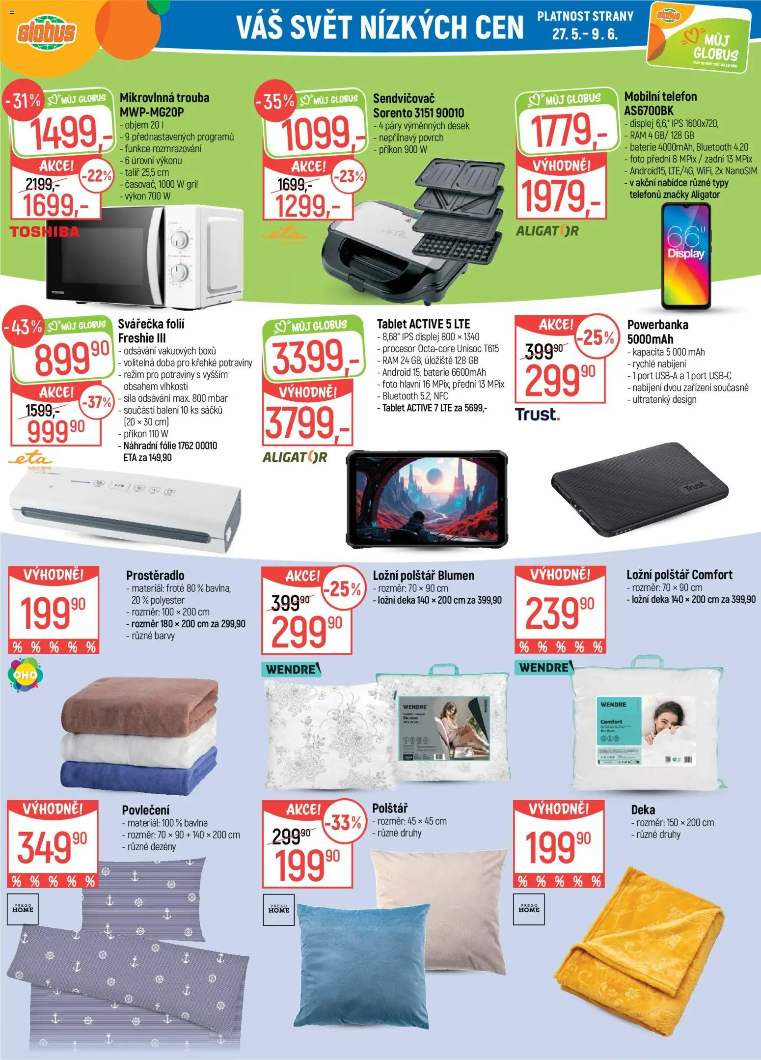 Globus leták - Havířov od 27.05.2026 | Strana: 35 | Produkty: Trouba, Mikrovlnná trouba, Polštář, Barvy