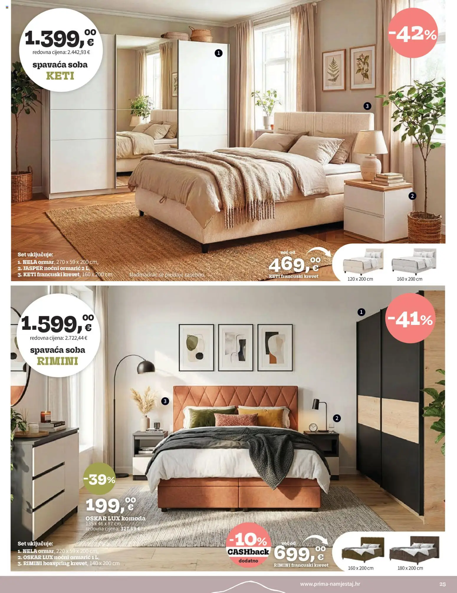 Prima katalog | vrijedi od 01.04.2026 | Stranica: 25 | Proizvodi: Krevet, Komoda, Nadmadrac, Francuski krevet