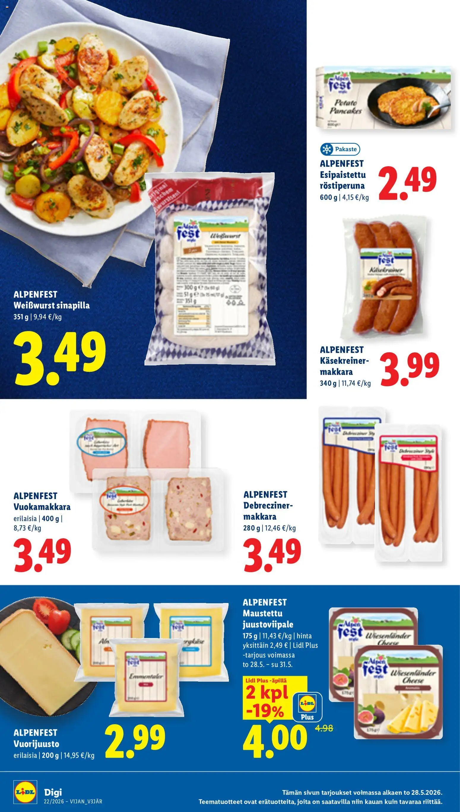 Lidl tarjoukset - Tampere – voimassa 28.05.2026 alkaen | Sivu: 10 | Tuotteet: Makkara