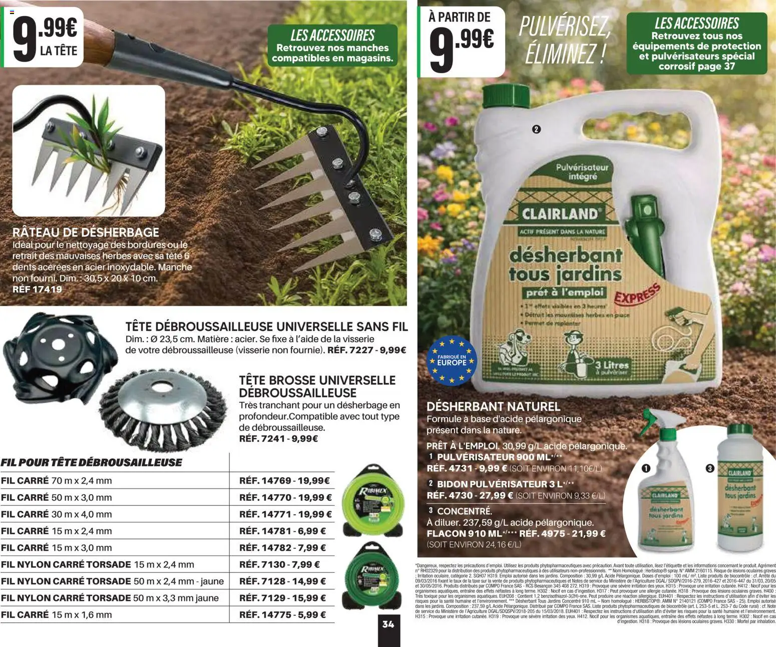 {H1} | Page: 34 | Produits: Pulvérisateur, Base, Débroussailleuse, Brosse