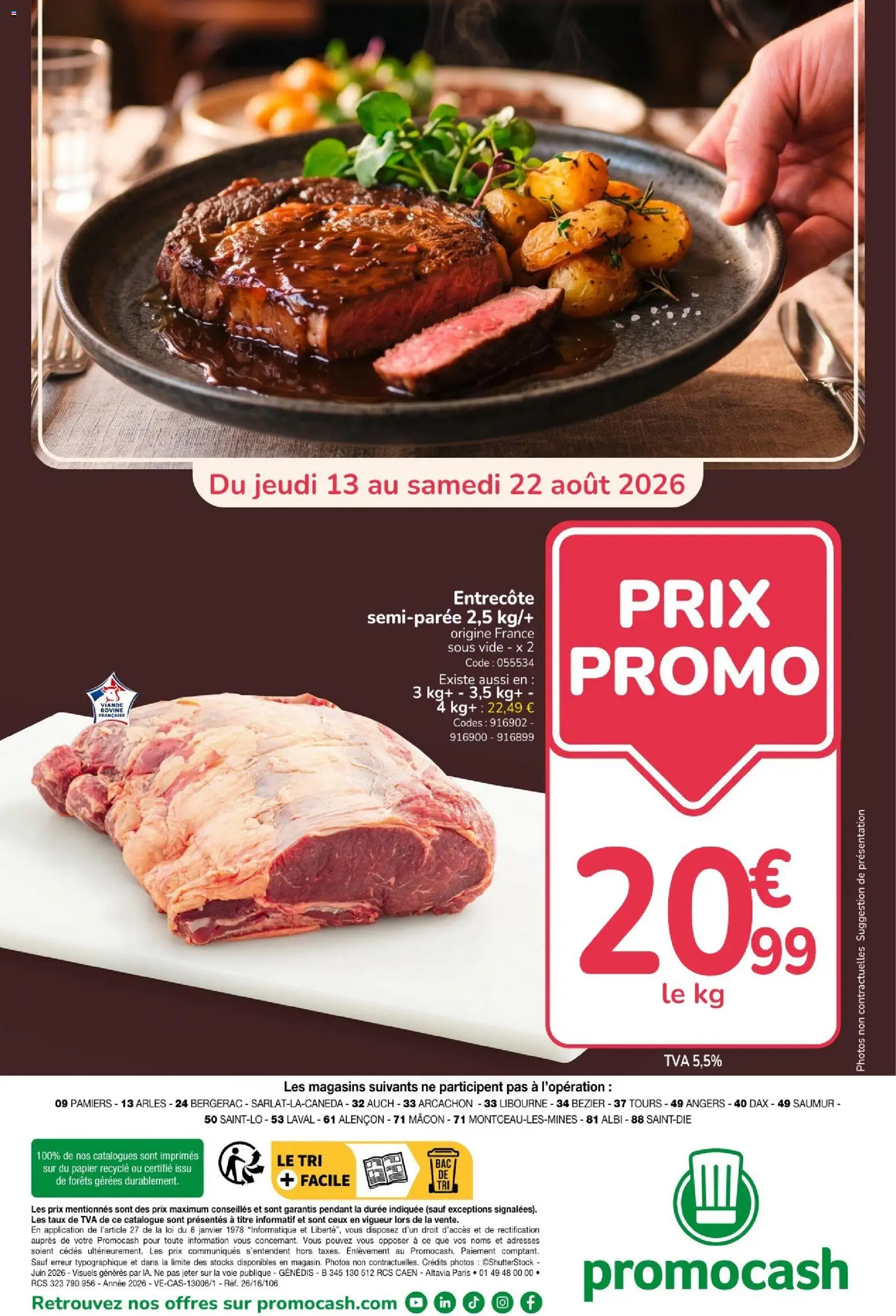 {H1} | Page: 24 | Produits: Entrecôte, Viande, Viande bovine