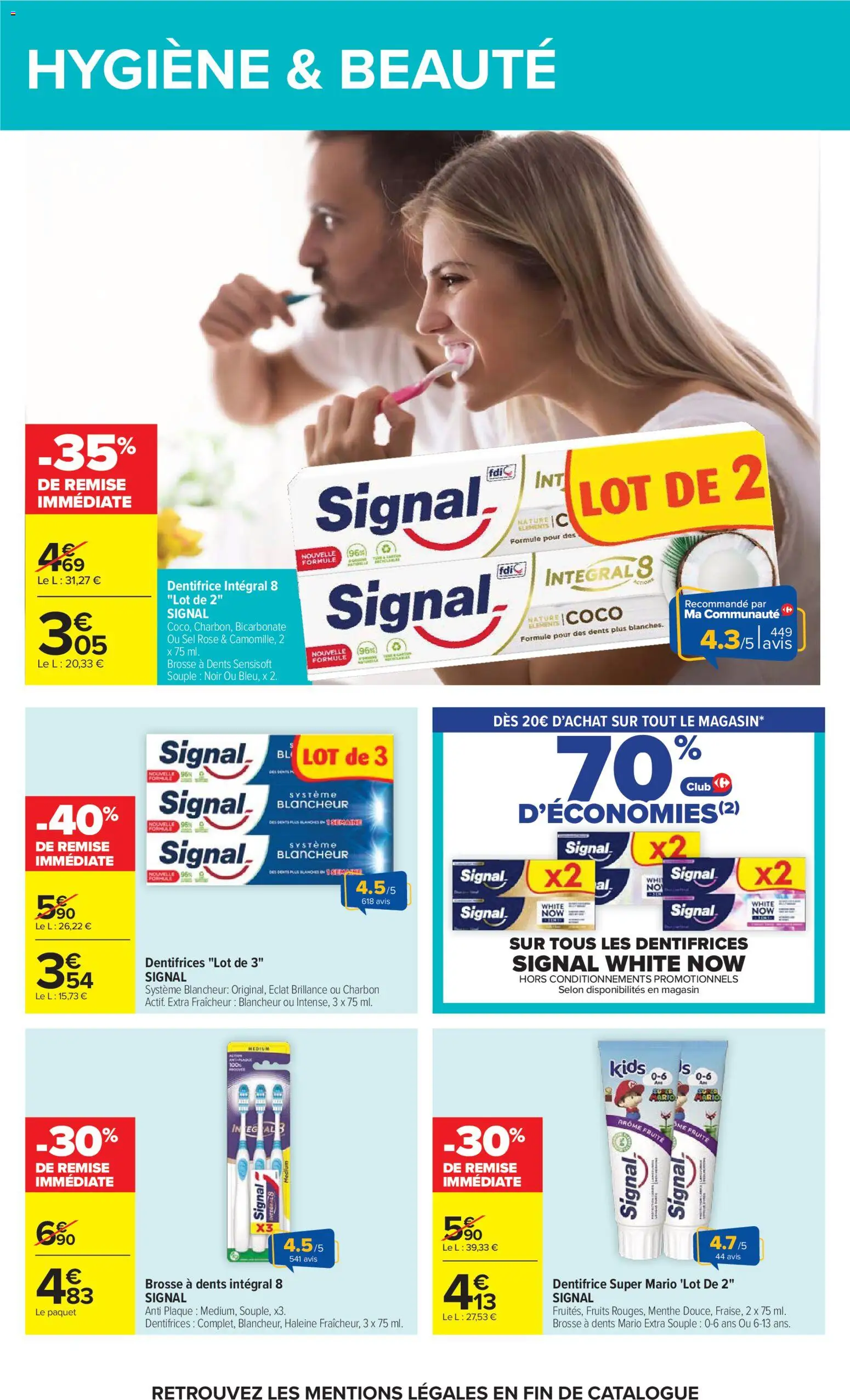 {H1} | Page: 44 | Produits: Sel, Fruits, Dentifrice, Hygiène