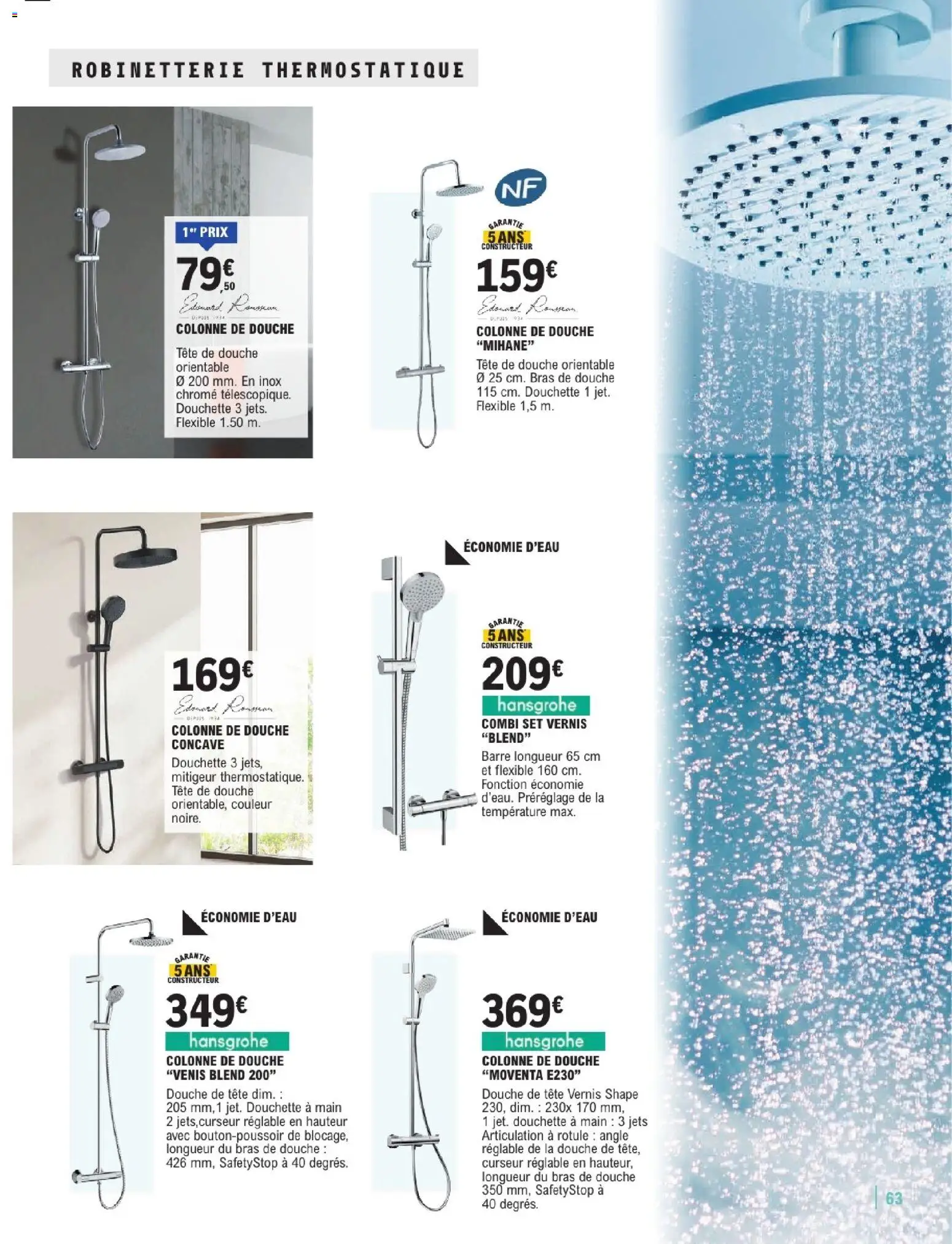 {H1} | Page: 63 | Produits: Colonne, Colonne de douche, Douche