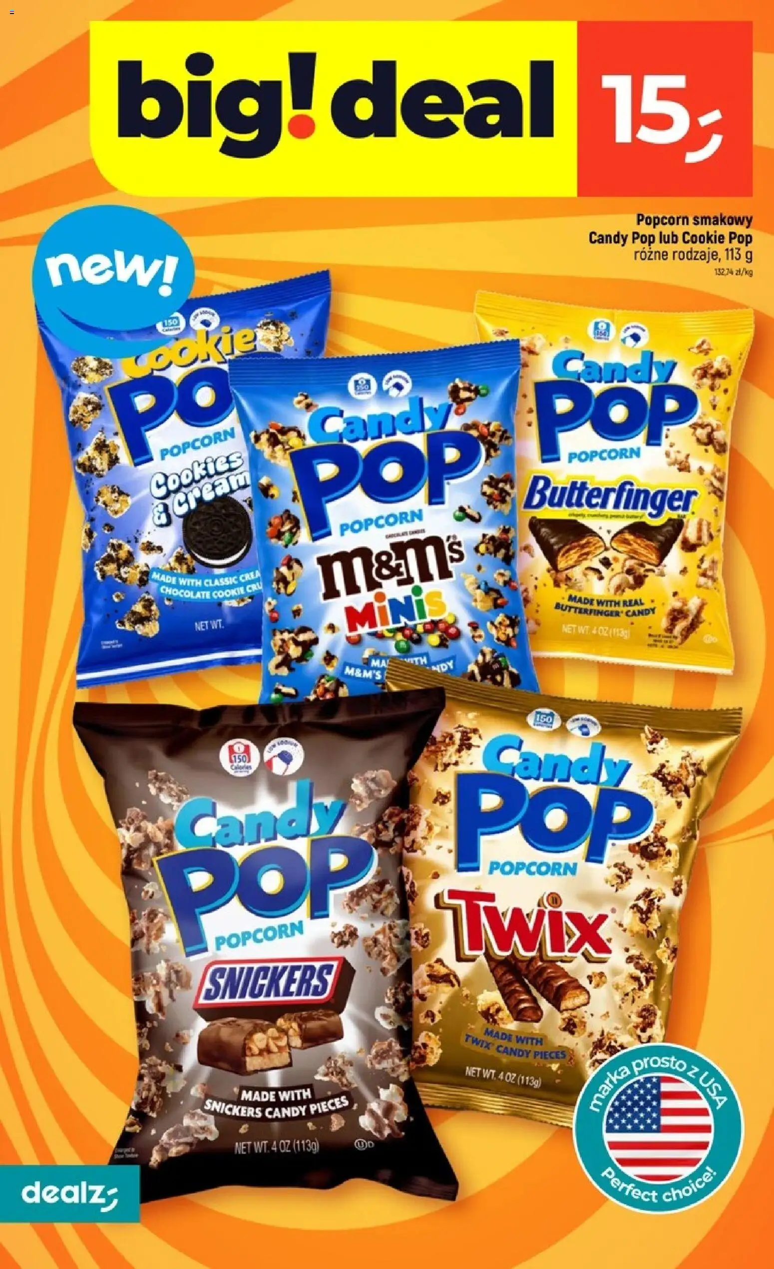 Dealz gazetka od 24.09.2026 | Strona: 28 | Produkty: M&M's, Snickers, Popcorn