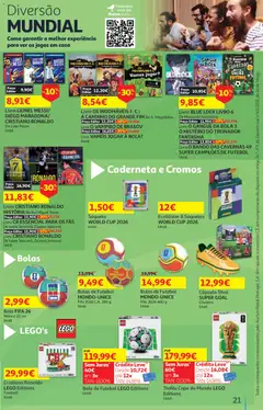 Pré-visualização Auchan - Brinquedos de Verão válido de 02.06.2026 | Página: 21 | Produtos: Jogos, Chuteira