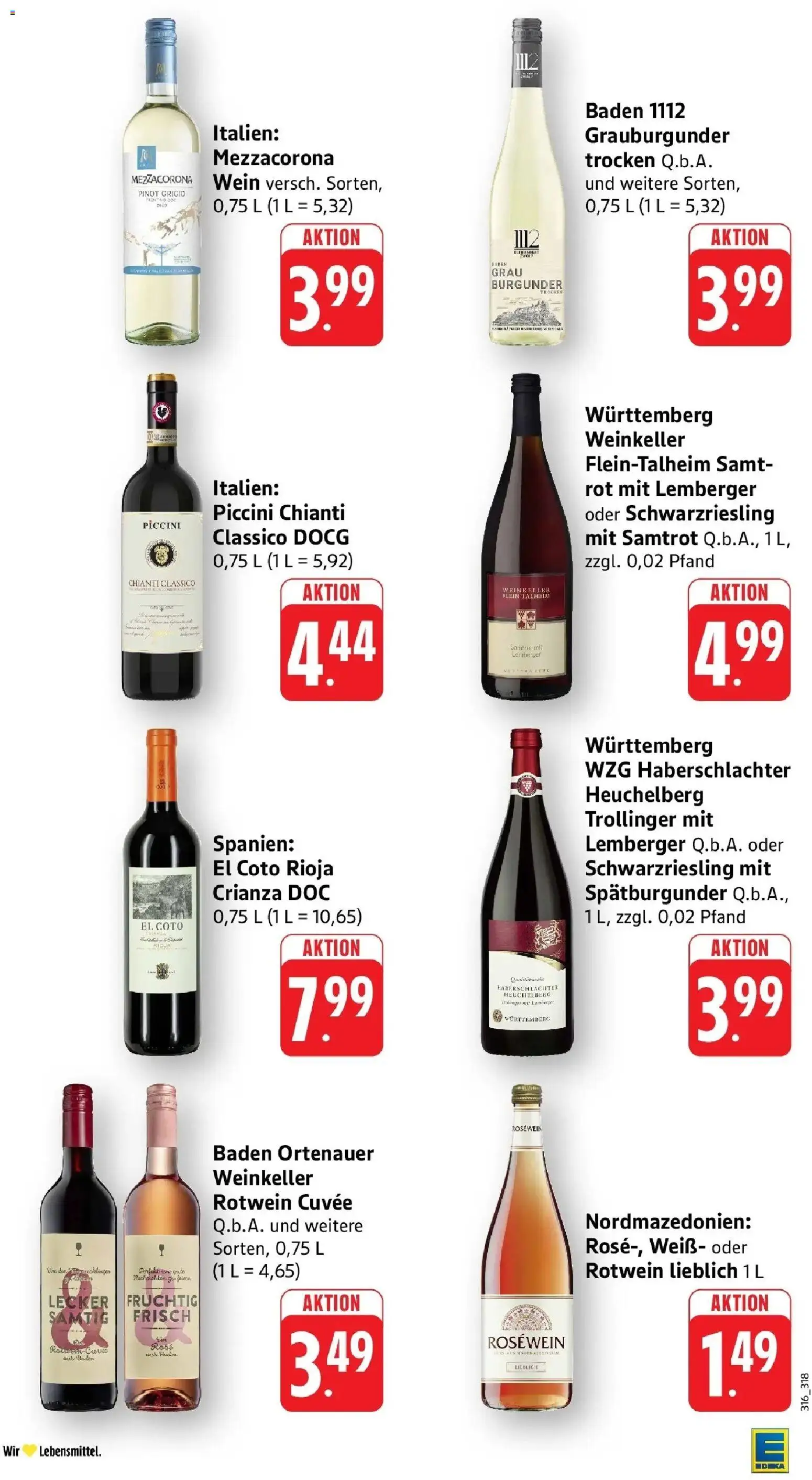 Edeka prospekt Weinstadt - Endersbach	 – gültig ab 27.04.2026 | Seite: 37 | Produkte: Rotwein, Rosewein, Wein