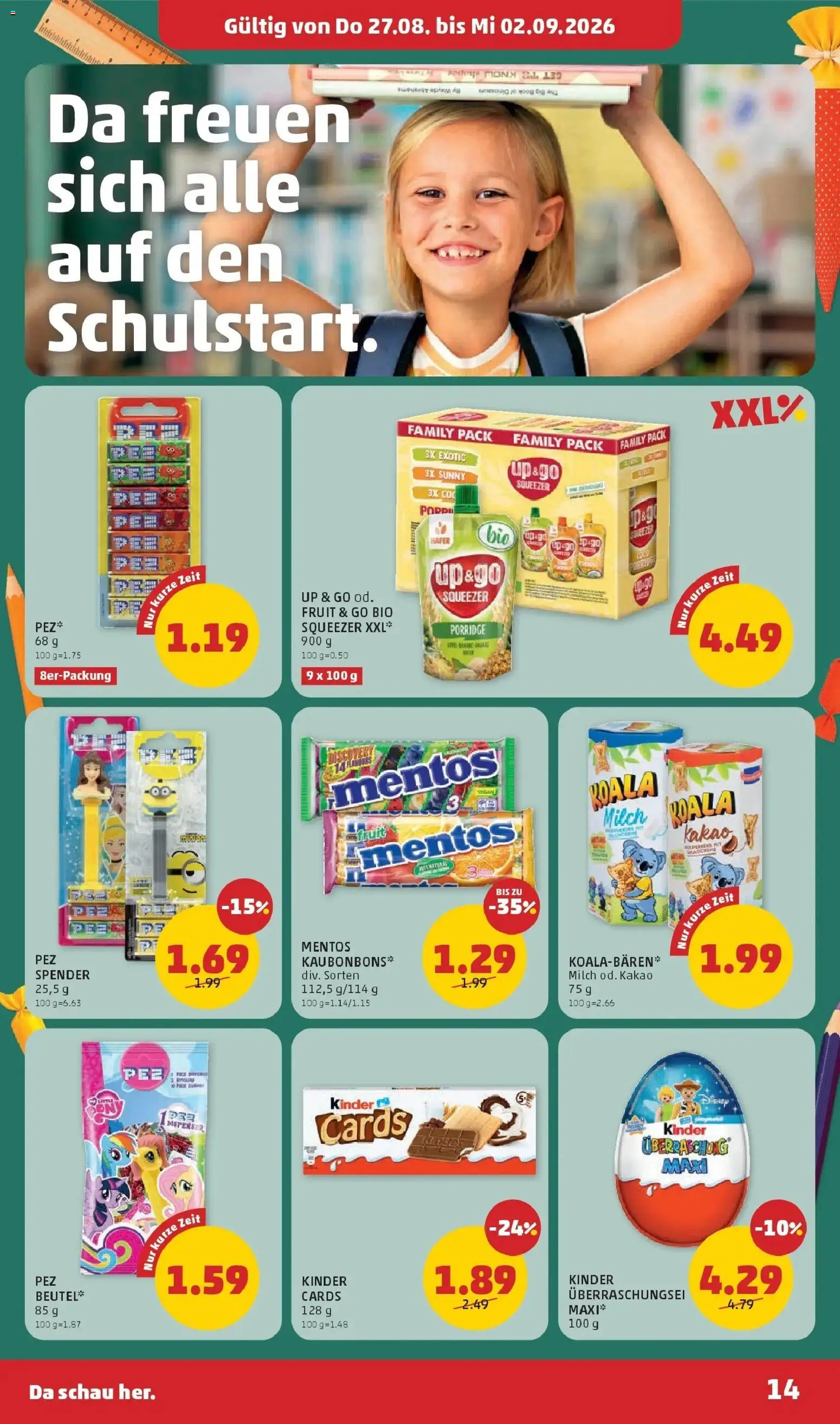 Penny Markt Die ganze Woche sparen ab (27.08.2026) - Angebote, Prospekt | Seite: 14