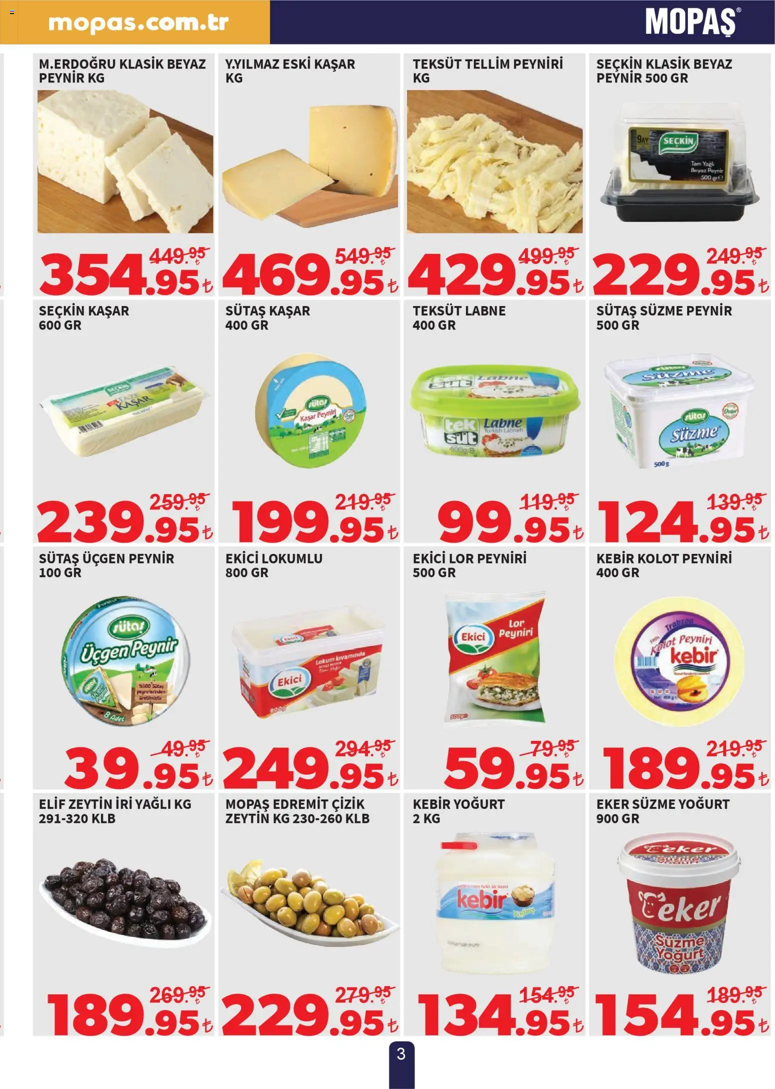 Mopaş Katalog - 17.04.2026 tarihinden itibaren geçerlidir | Sayfa: 3 | Ürünler: Yoğurt, Ekici, Şeker, Süzme peynir