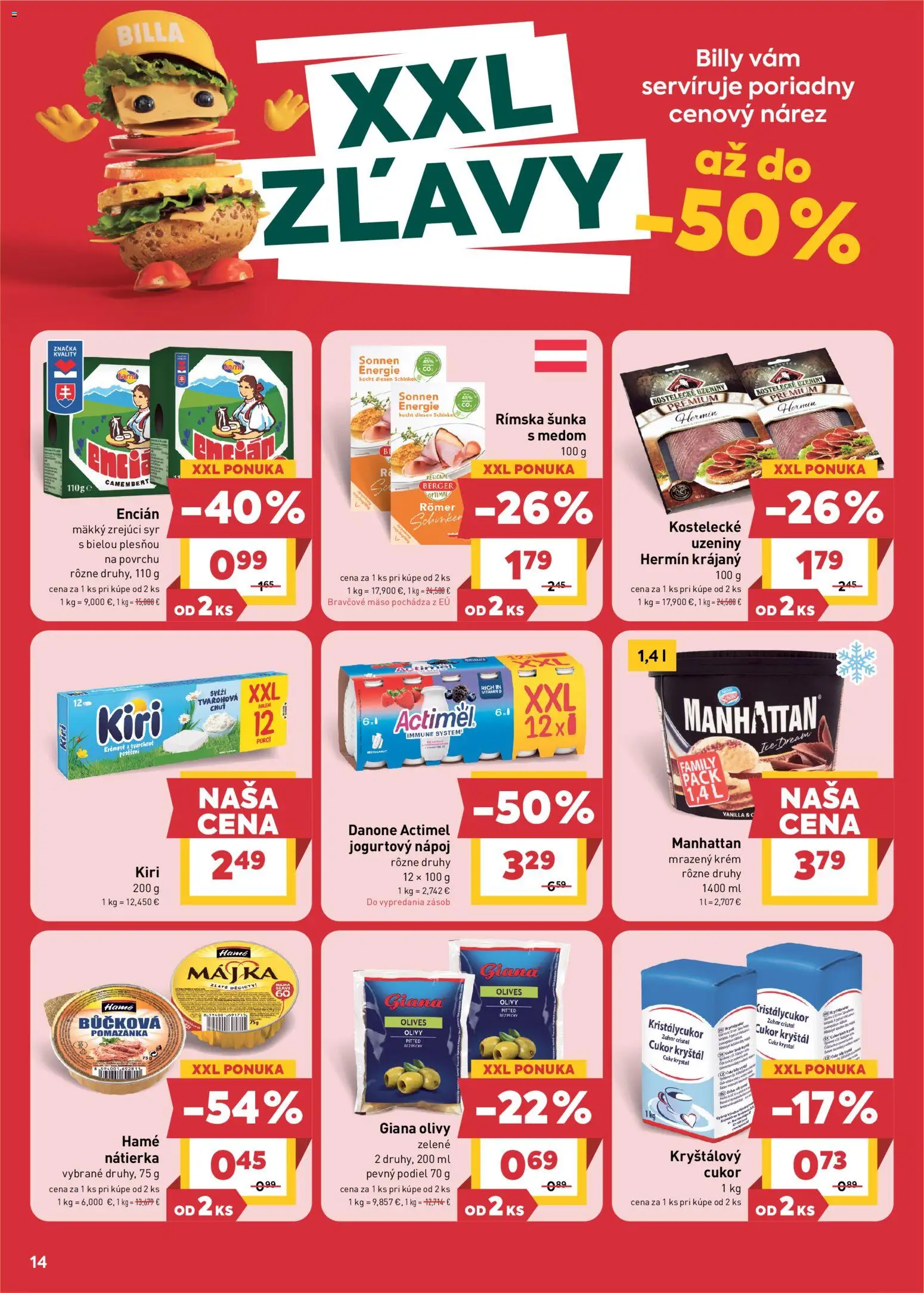 Nové Billa akcie – leták je platný od 21.10.2026 | Strana: 14