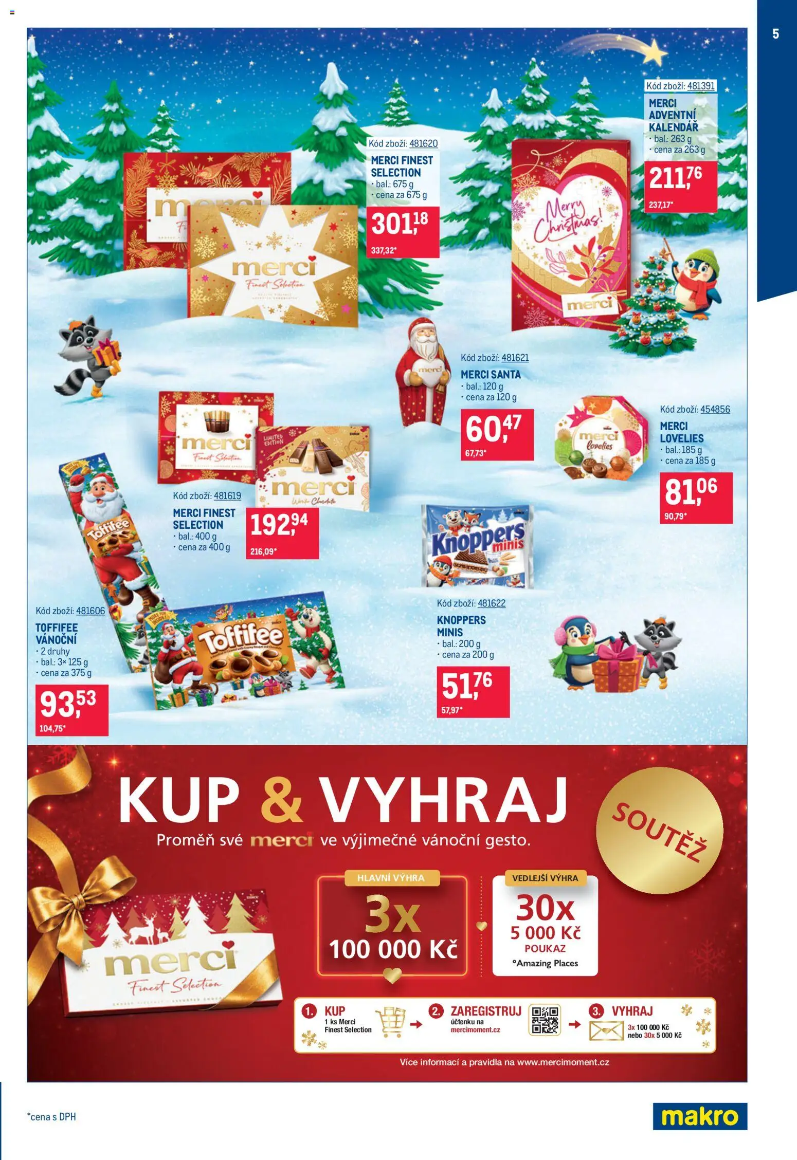 Makro leták - Mikulášské čokolády od 07.10.2026 | Strana: 5 | Produkty: Knoppers, Finest, Toffifee, Adventní kalendář