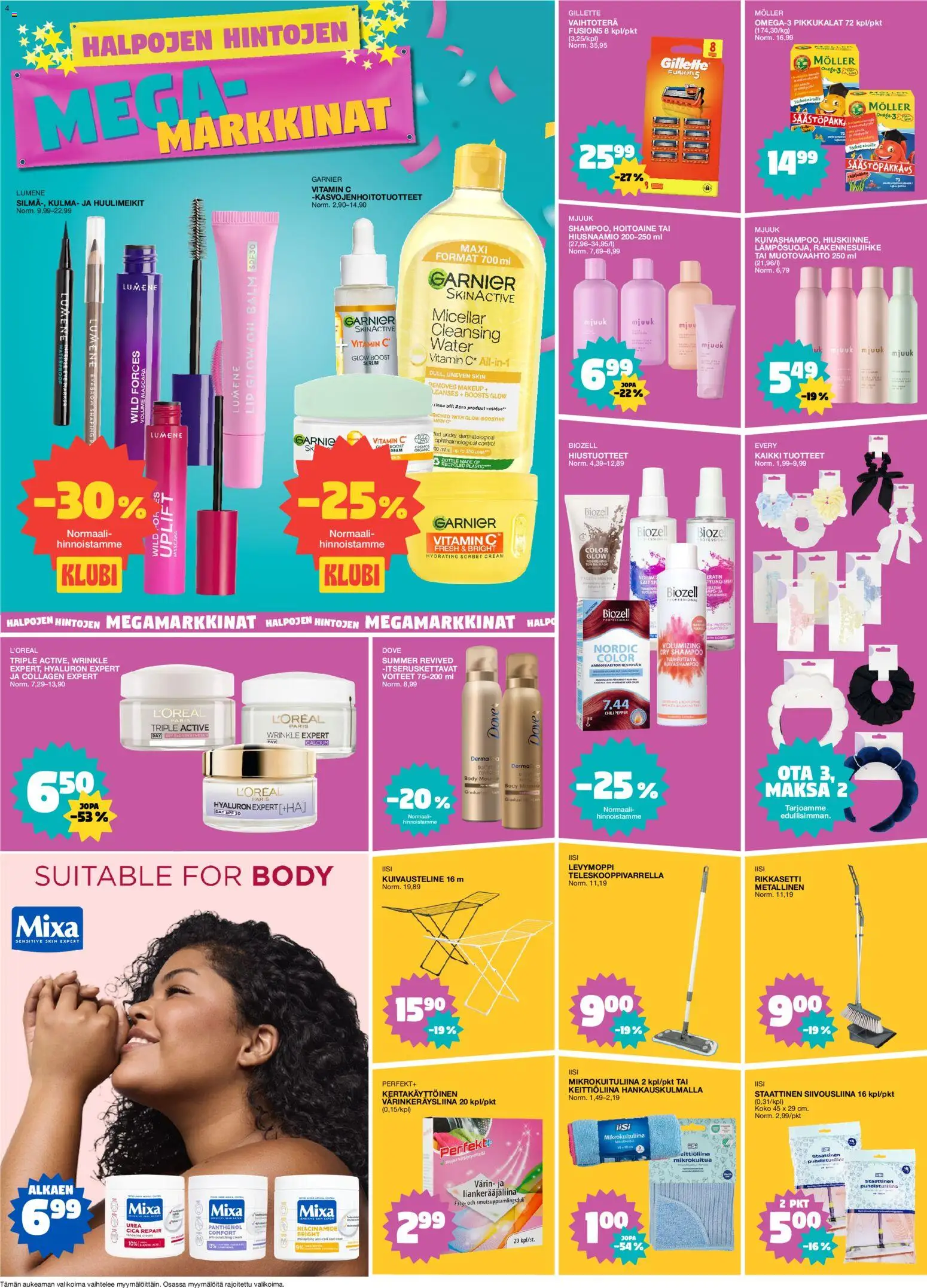 Tokmanni tarjoukset – voimassa 28/09/2026 alkaen | Sivu: 4 | Tuotteet: Shampoo, Hoitoaine, Hiusnaamio, Chili