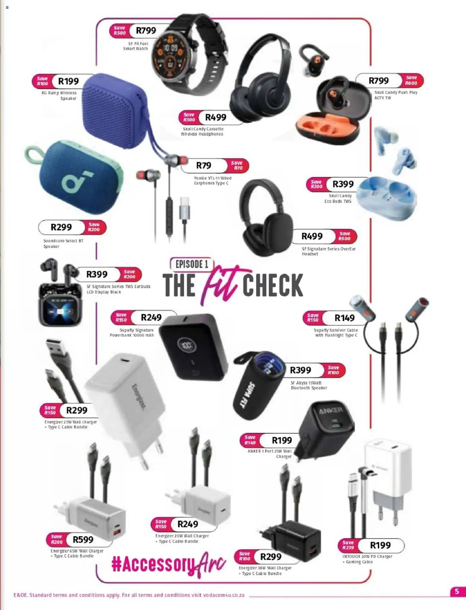 New Vodacom catalogue – valid from 09.06.2026 | Page: 5 | Products: Headset, Watch, Cable, Speaker