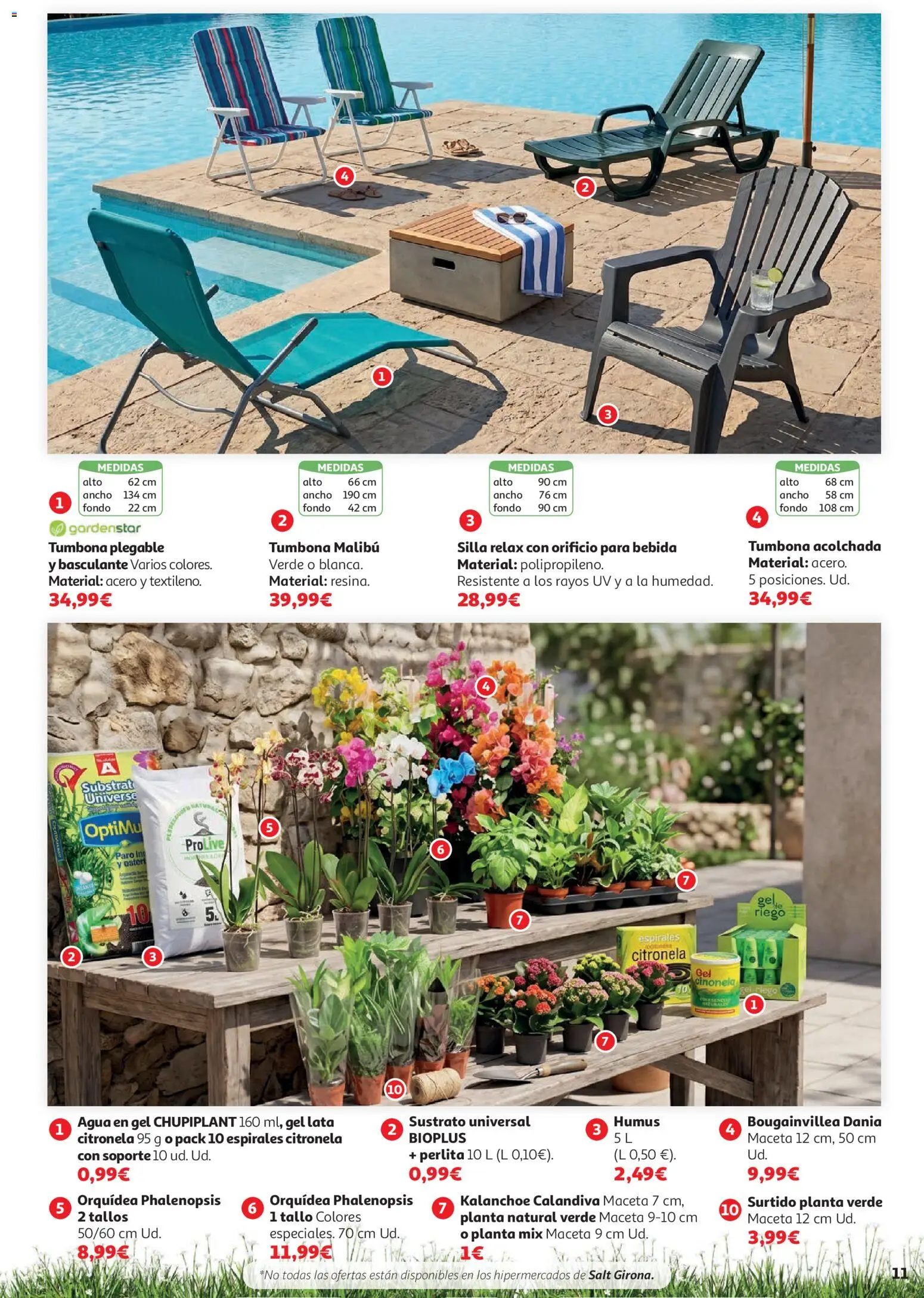 Alcampo Aire Libre HP │ válido desde el 28.05.2026 | Página: 11 | Productos: Tumbona, Silla, Maceta