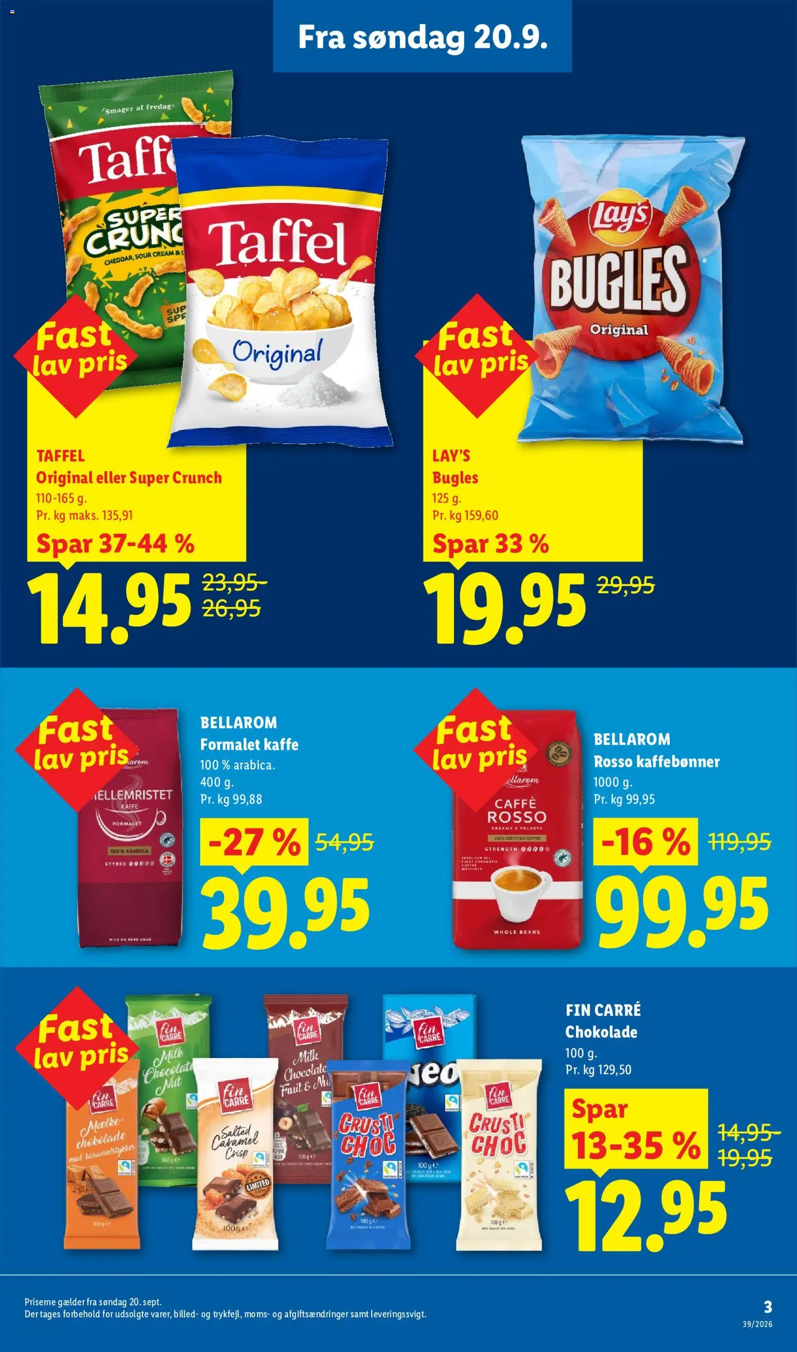 Lidl tilbudsavis – gyldig fra 24/09/2026 | Side: 15 | Produkter: Kaffe, Chokolade, Chips, Snacks