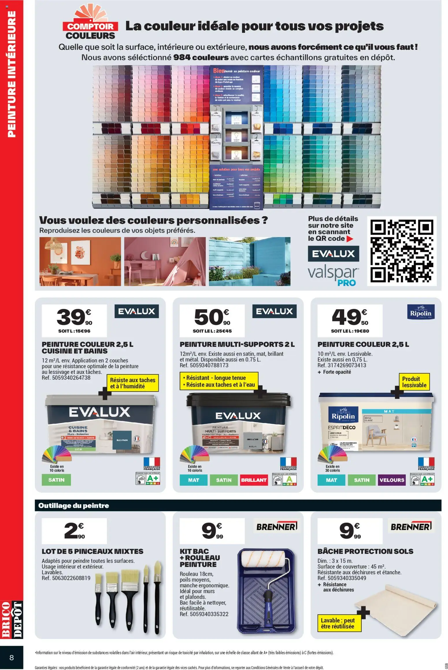 {H1} | Page: 8 | Produits: Peinture, Rouleau, Couverture, Peinture couleur