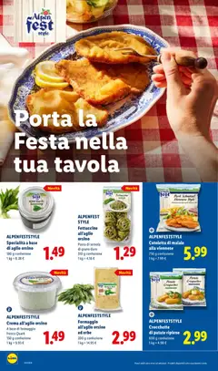 Anteprima del volantino ALPENFESTSTYLE Crocchette di patate ripiene, 600 g confezione valido a partire dal 10/09/2026 | Pagina: 24