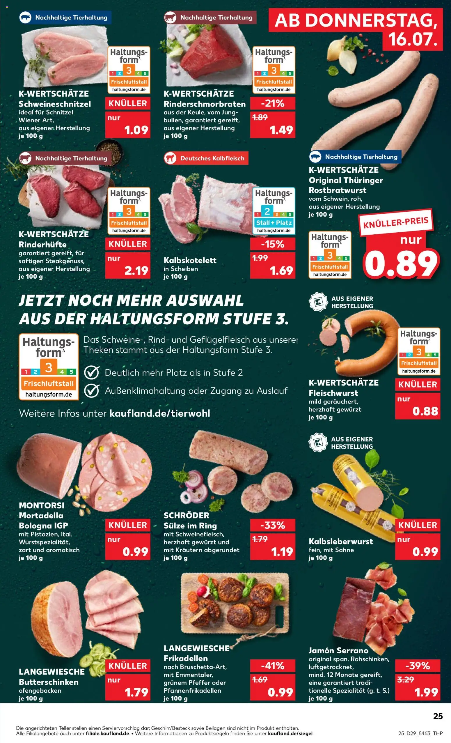 Kaufland Prospekt Hamburg – gültig ab 16.07.2026 | Seite: 25 | Produkte: Schnitzel, Pfeffer, Sahne