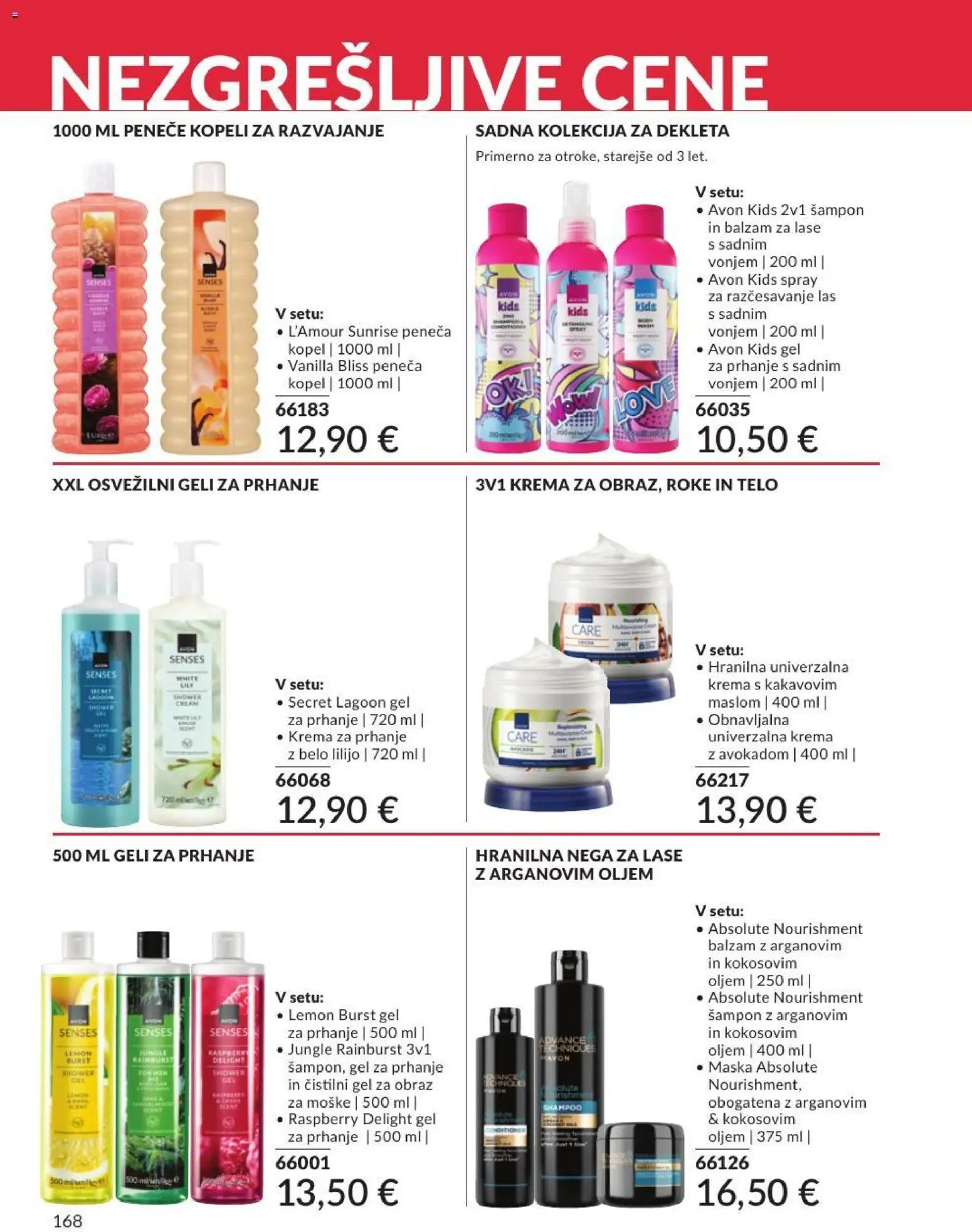 Novi Avon katalog ponudbe – veljaven od 30.06.2026 | Stran: 168 | Izdelki: Sampon, Balzam za lase, Krema, Maska