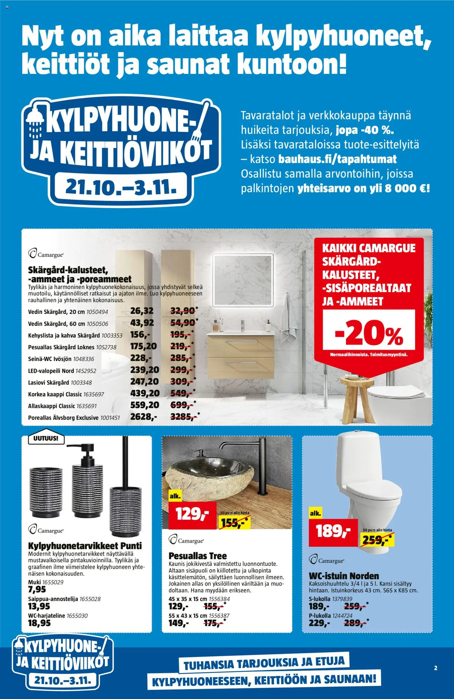 Bauhaus tarjoukset – voimassa 21/10/2026 alkaen | Sivu: 2 | Tuotteet: Muki, Kansi, Kaappi, Pesuallas