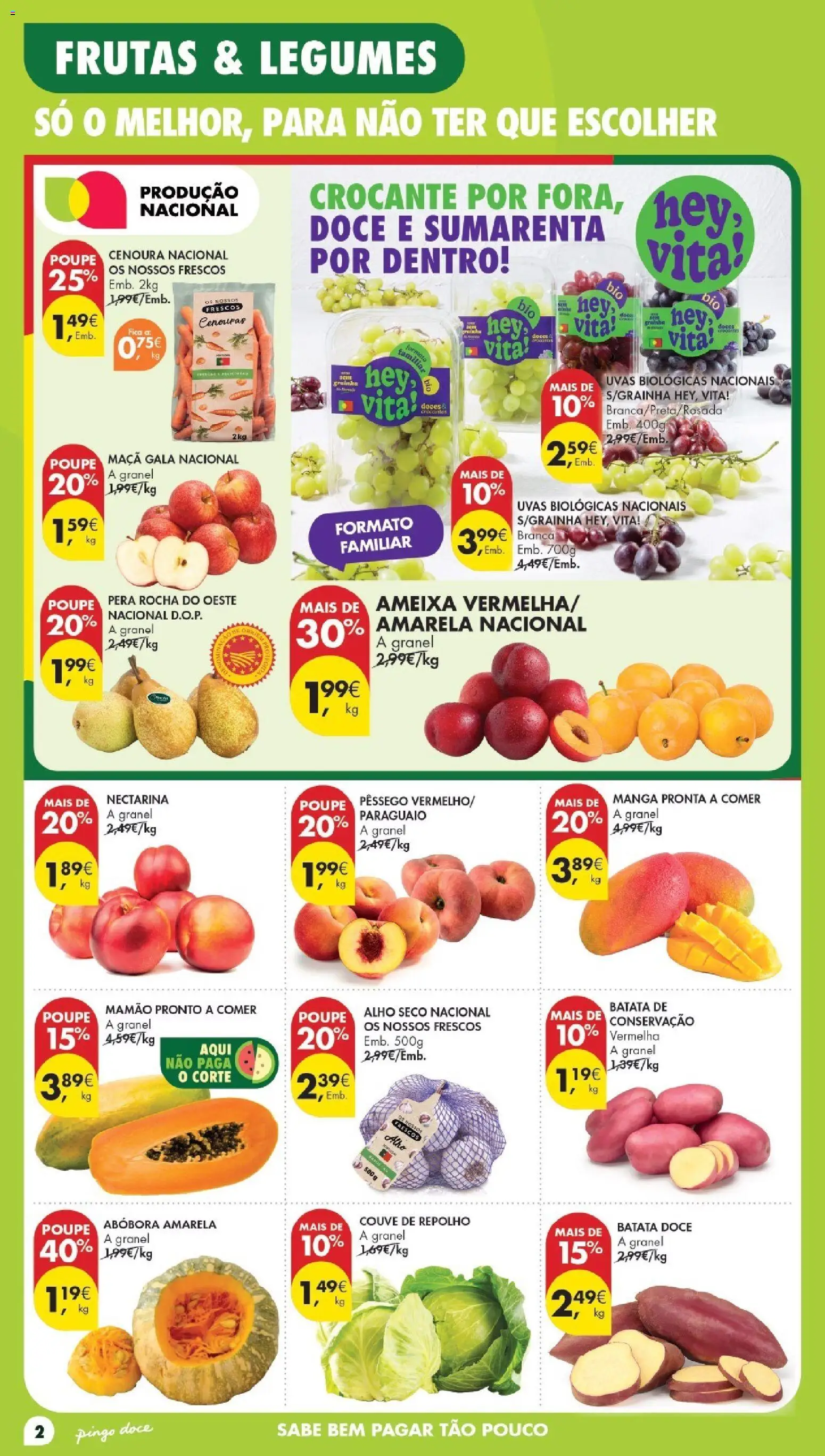 Pingo Doce Poupe Esta Semana Madeira │ válido de 15/09/2026 | Página: 2 | Produtos: Cenouras, Manga, Legumes, Uvas