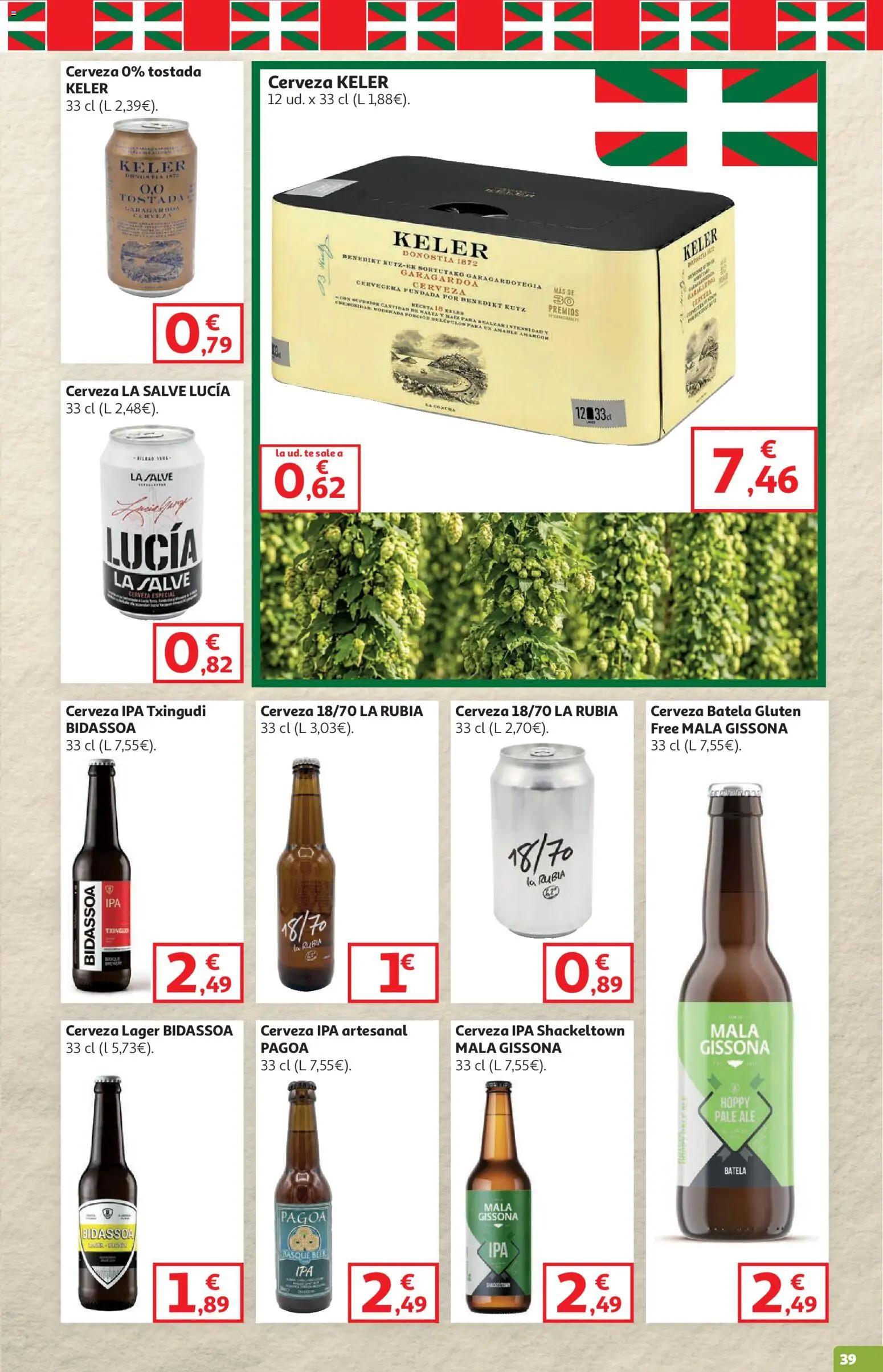 Alcampo - HG Pais Vasco │ válido desde el 08/10/2026 | Página: 39 | Productos: Maíz, Cerveza, Té