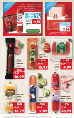Ofertele Kaufland valabile de la 13.05.2026 | Pagină: 19 | Produse: Hacıyatmaz Kedi Oyuncağı, Salam, Șuncă