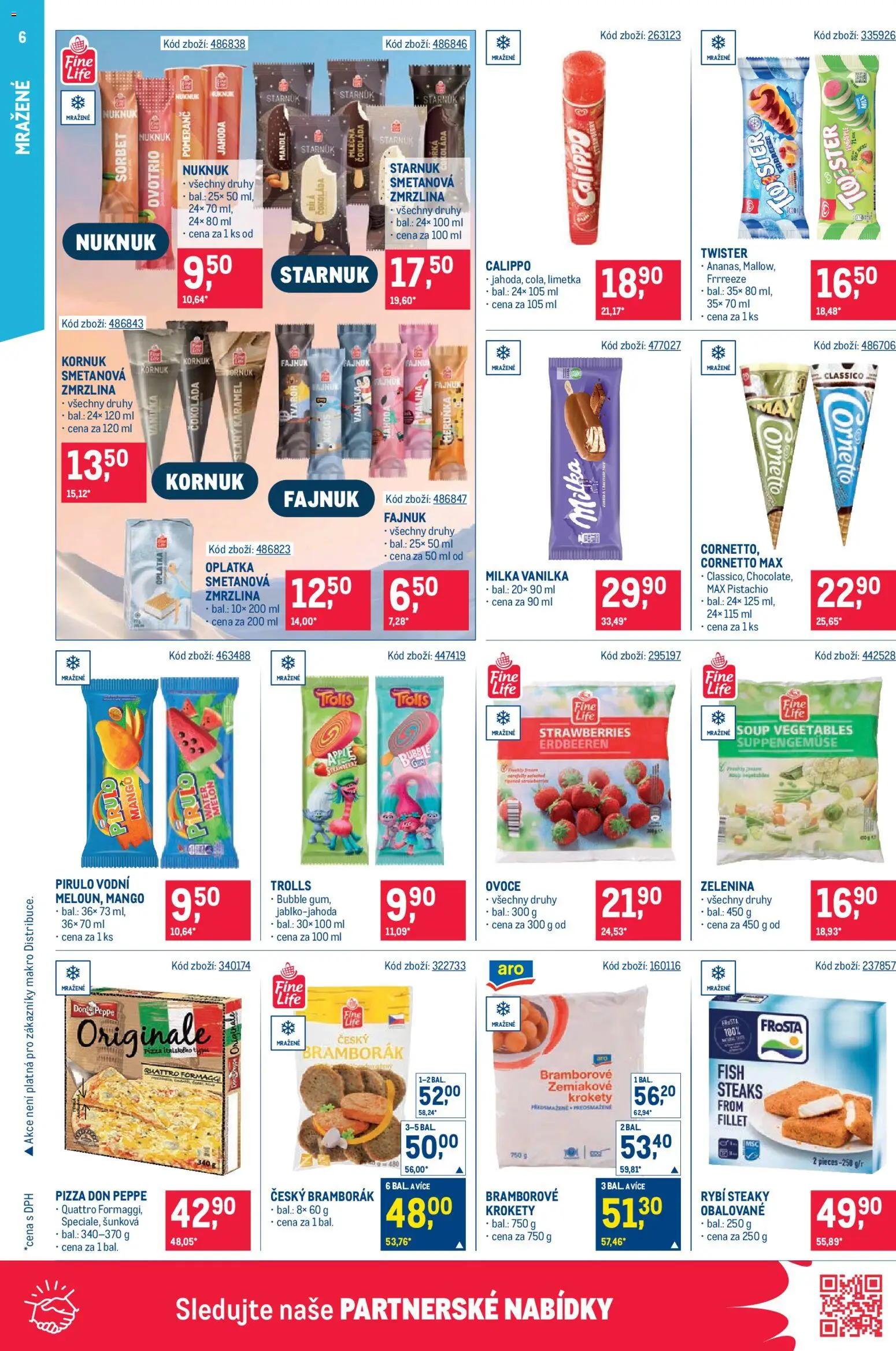 Makro leták - Maloobchod od 20.05.2026 | Strana: 6 | Produkty: Zmrzlina, Apple, Zelenina, Bílá čokoláda