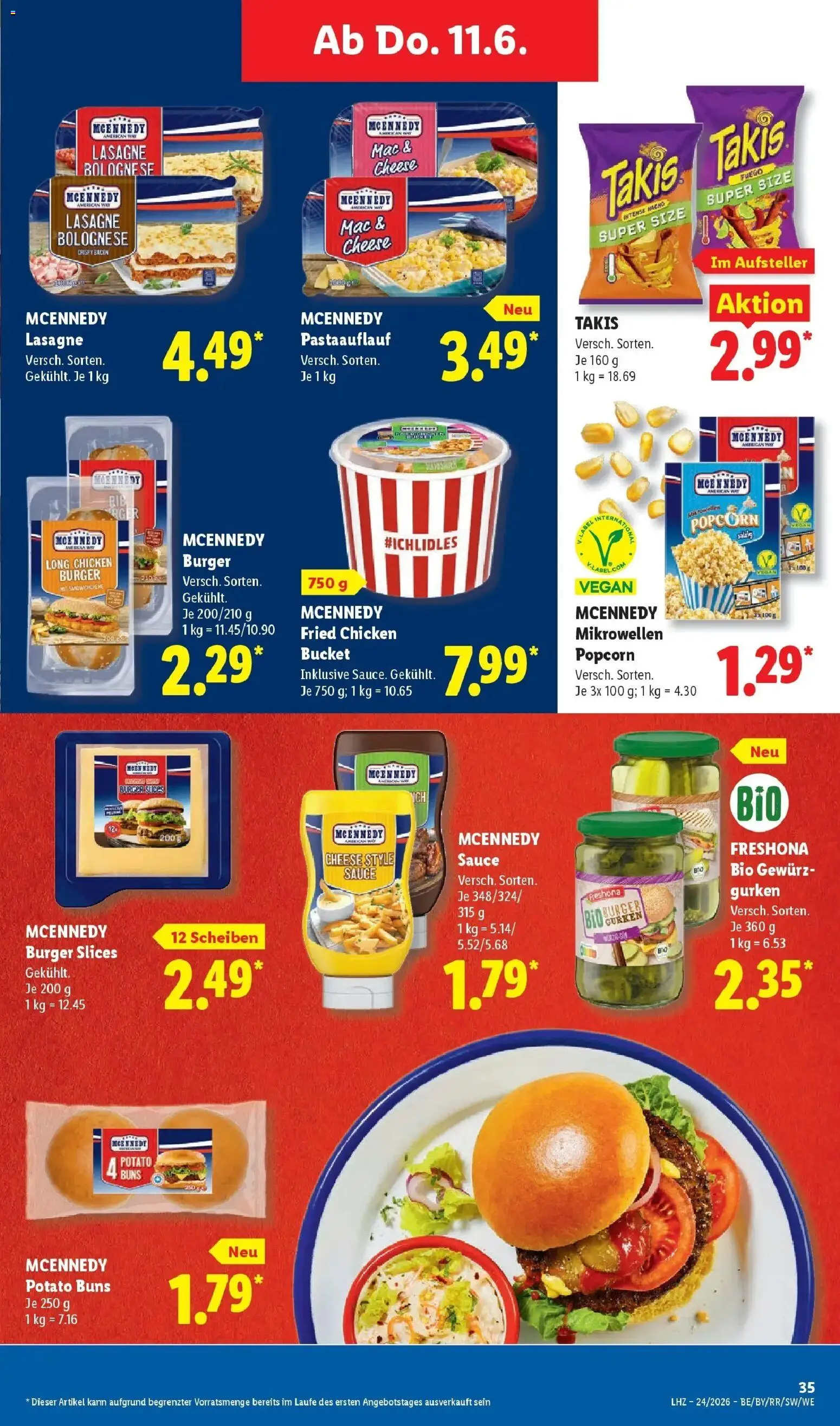 Lidl Prospekt Zülpich – gültig ab 08.06.2026 | Seite: 61 | Produkte: Burger, Gurken