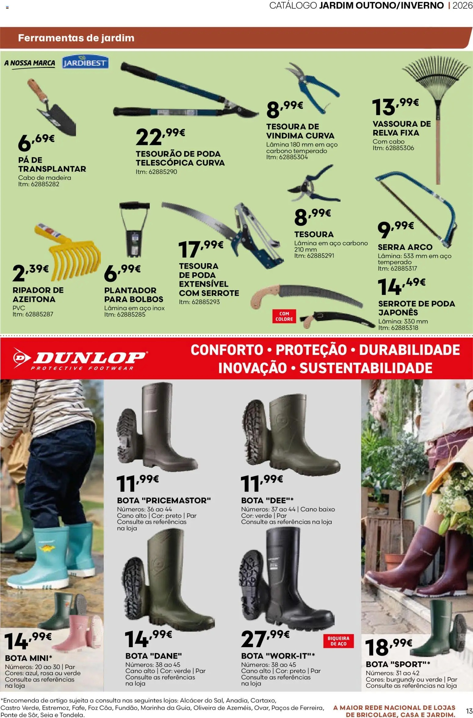 BricoMarché folheto 14 - Catálogo de Jardim Outuno Inverno │ válido de 01/10/2026 | Página: 13 | Produtos: Cabo, Ferramentas, Pá, Vassoura