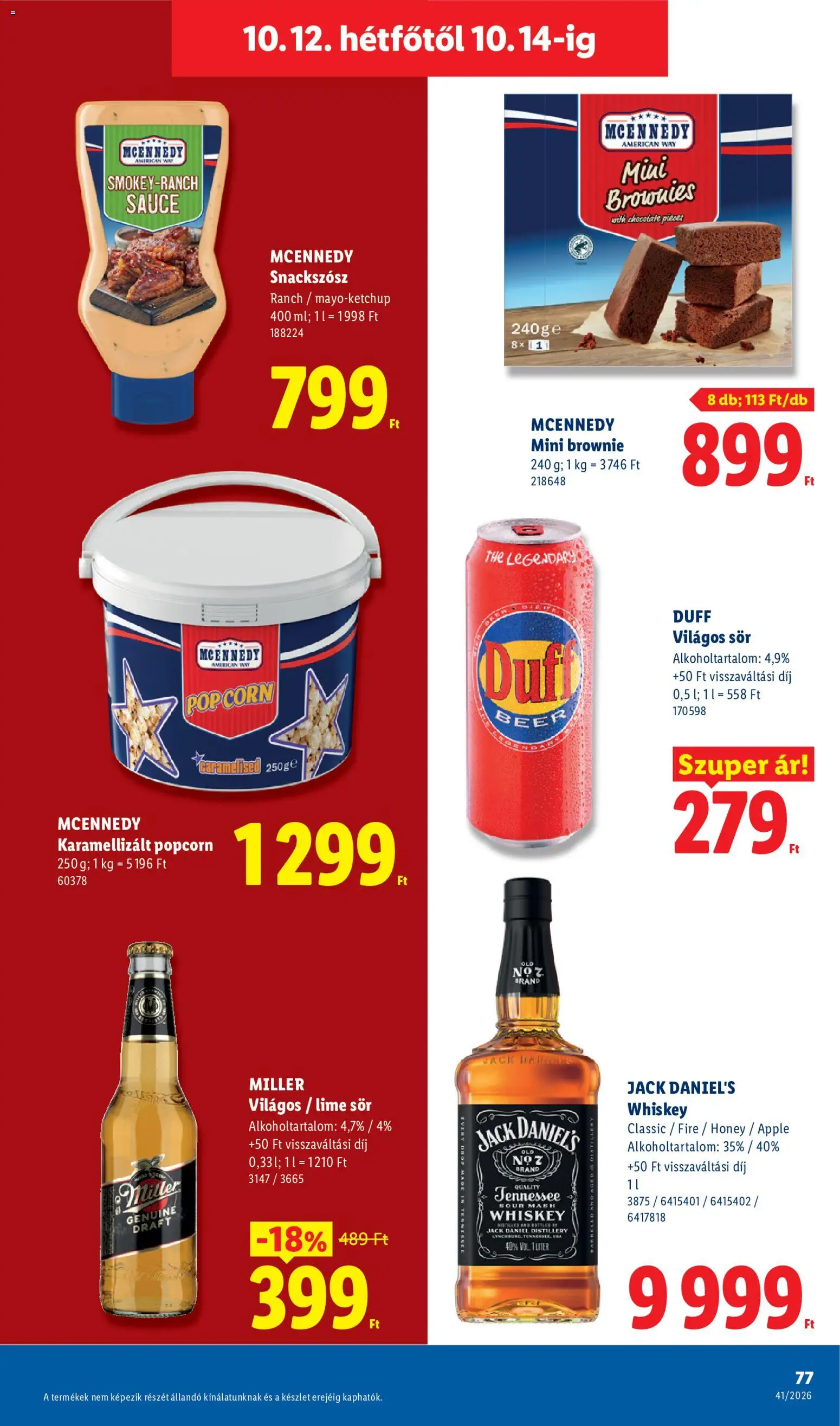 Lidl akciós ujság - amely érvényes a következő dátumtól: 2026.10.08. | Oldal: 77