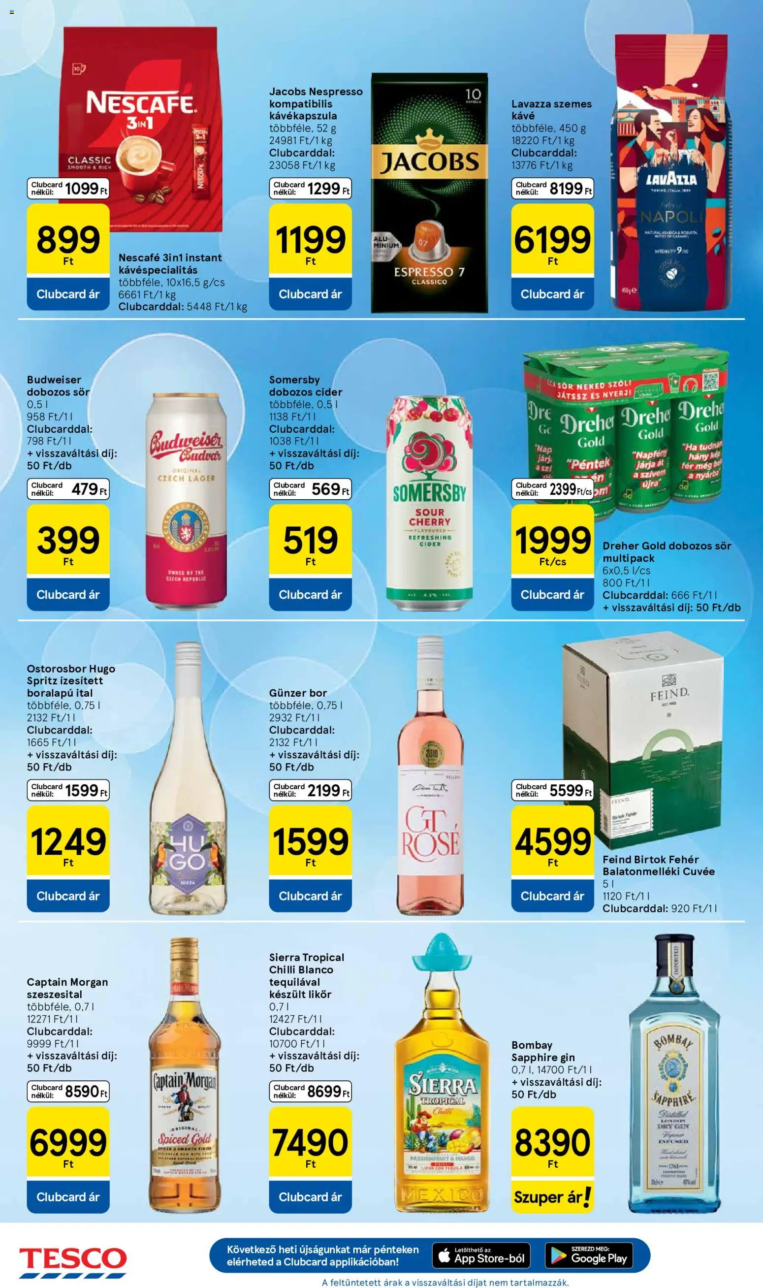 Tesco akciós ujság - amely érvényes a következő dátumtól: 2026.07.16. | Oldal: 24 | Termékek: Ízesített, Nespresso, Kávé, Likőr
