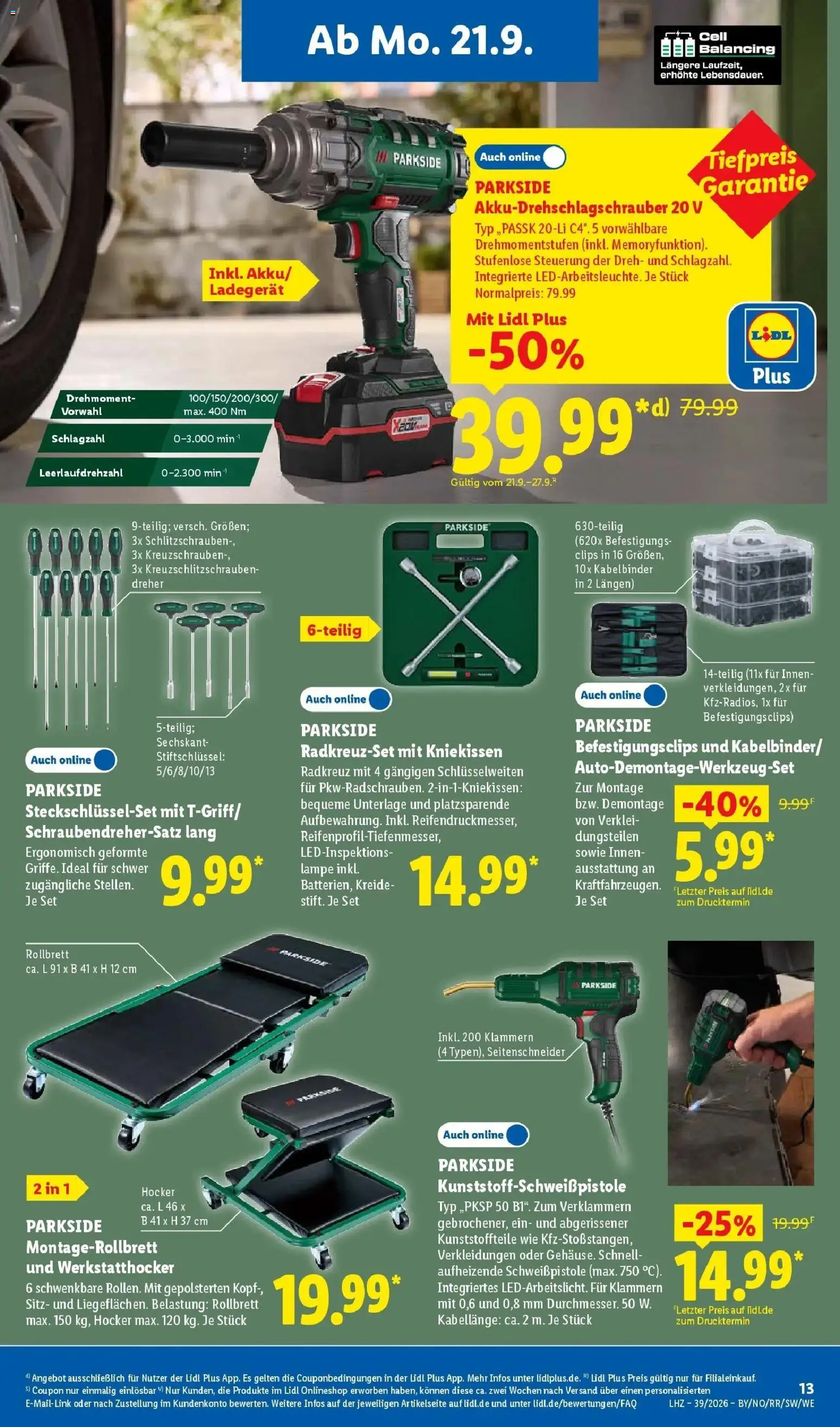 Lidl Prospekt Villingen-schwenningen (ab 21.09.2026) zum Blättern » Angebote | Seite: 25 | Produkte: Hocker, Lampe, Ladegerät