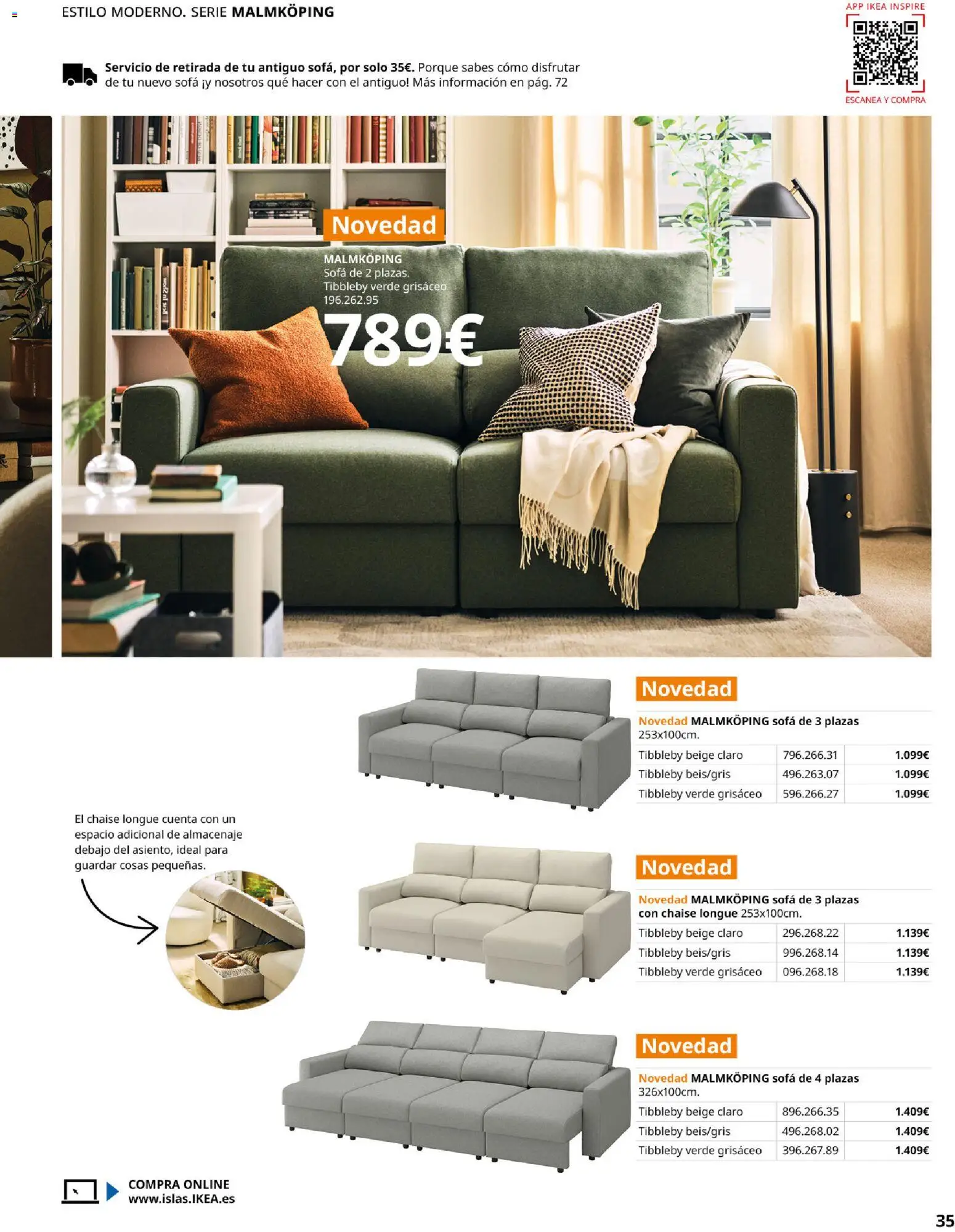 IKEA - Sofás │ válido desde el 28/09/2026 | Página: 35 | Productos: Almacenaje, Sofá