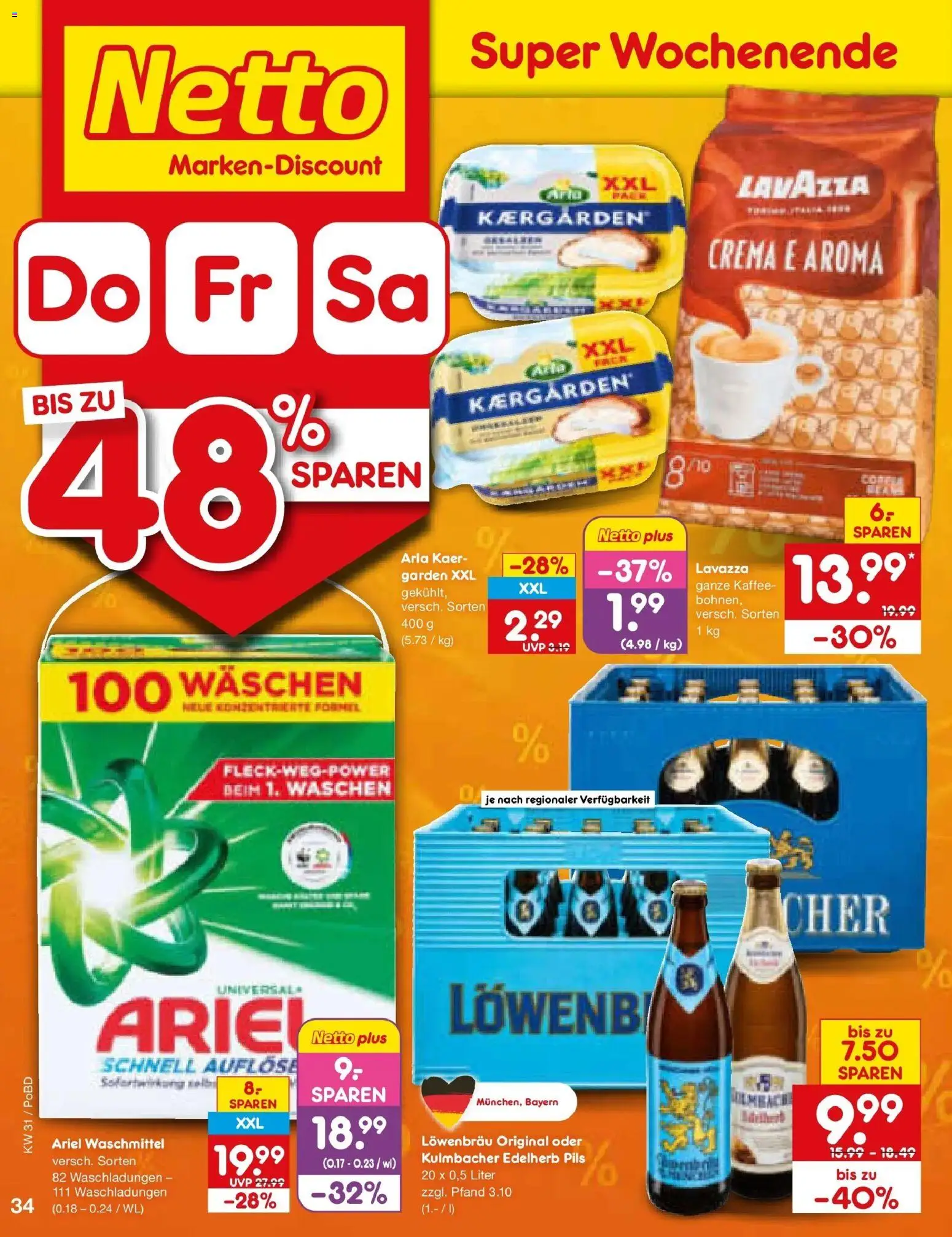 Netto Marken-Discount Prospekt Selb – gültig ab 27.07.2026 | Seite: 51 | Produkte: Lavazza, Ariel, Kaffee, Pils