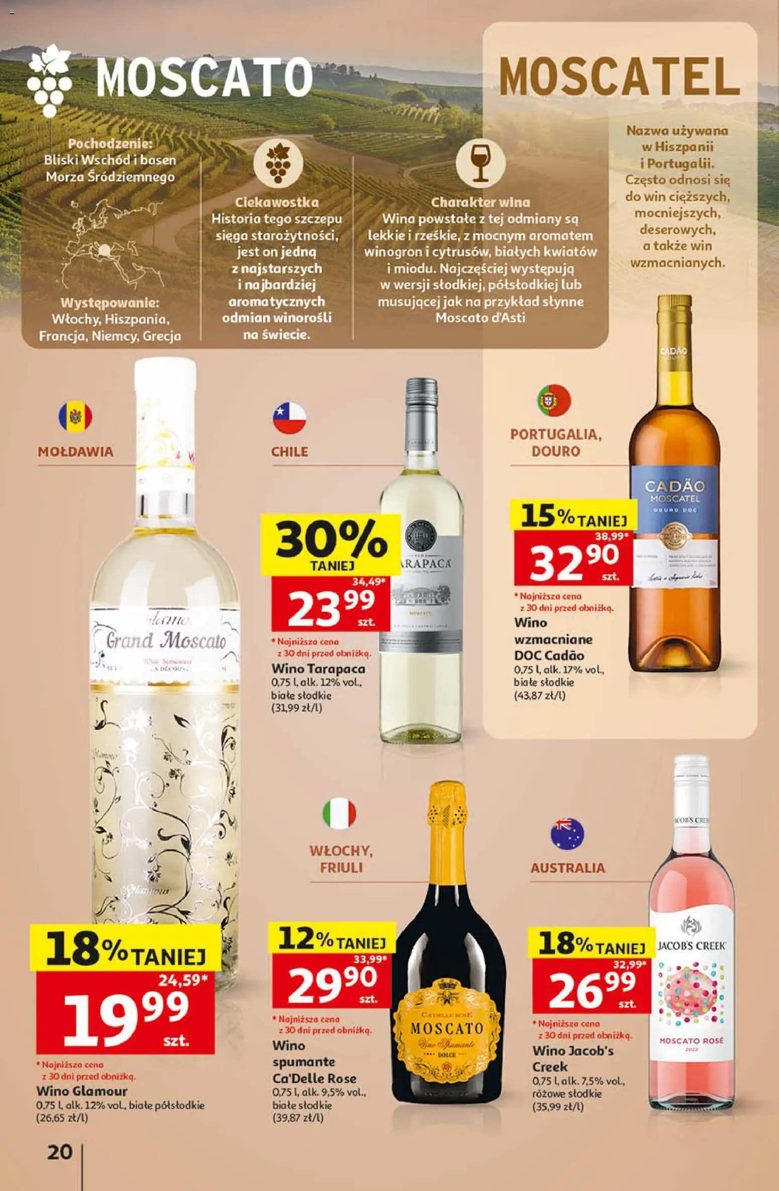 Auchan gazetka - Katalog Wino od 05.10.2026 | Strona: 20 | Produkty: Basen, Wino, Moscato d'asti
