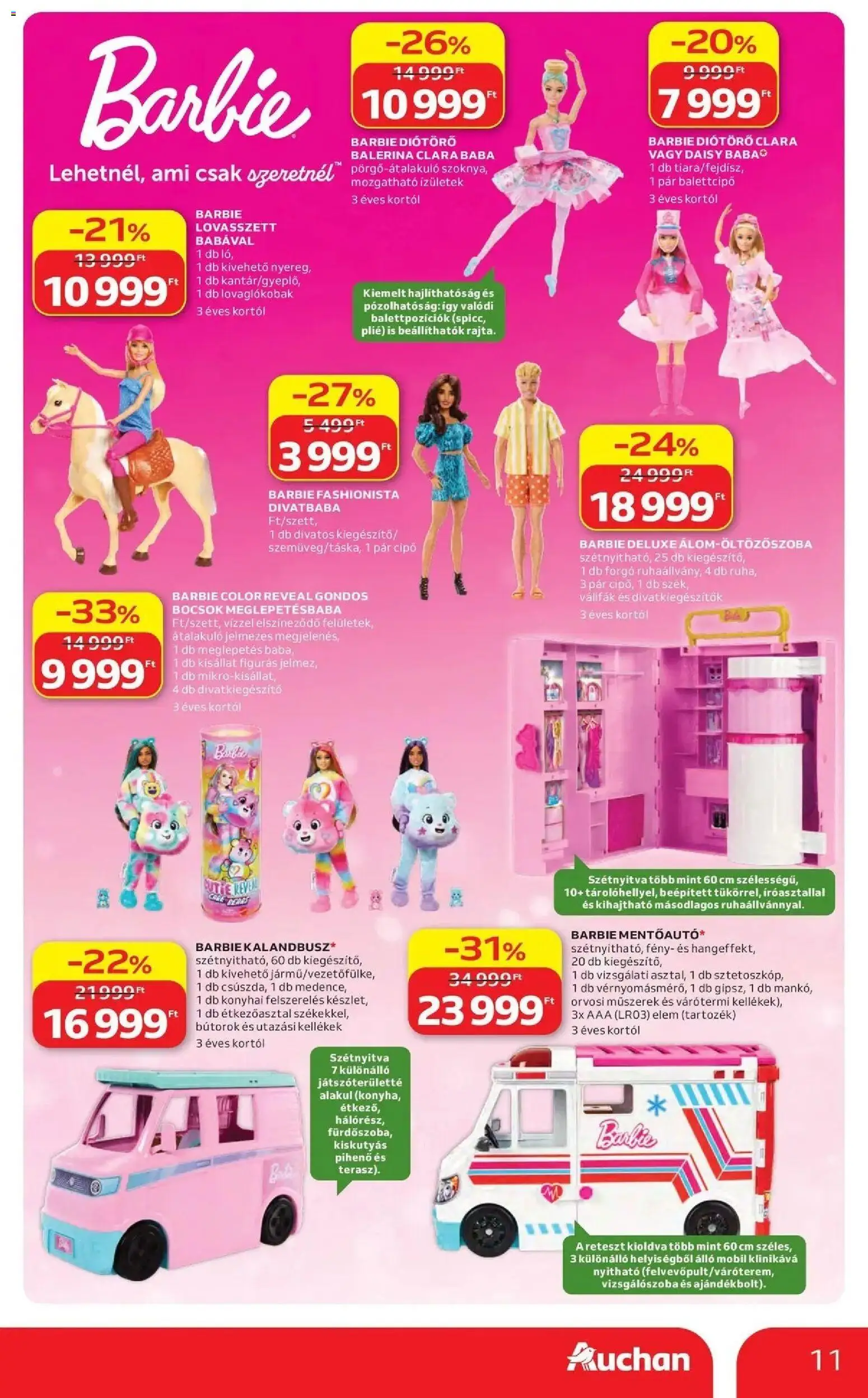 Auchan Karácsonyi ajánlataink Kecskemét - 2026.10.22. -tól/töl > akció, lapozható szórólap 🛍️ | Oldal: 11 | Termékek: Étkezőasztal, Szék, Elem, Baba