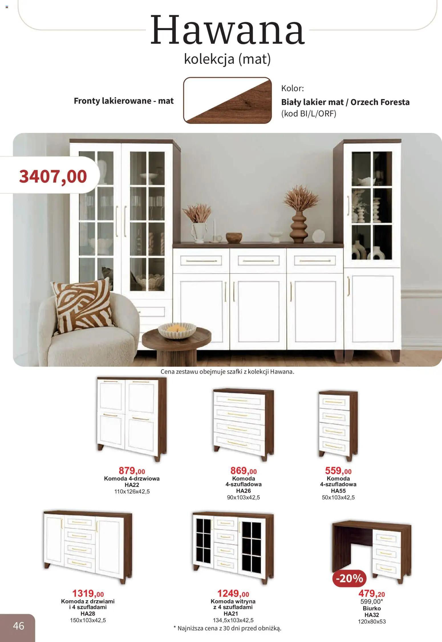 Bodzio Katalog od 01.08.2026 | Strona: 46 | Produkty: Komoda, Biurko, Witryna