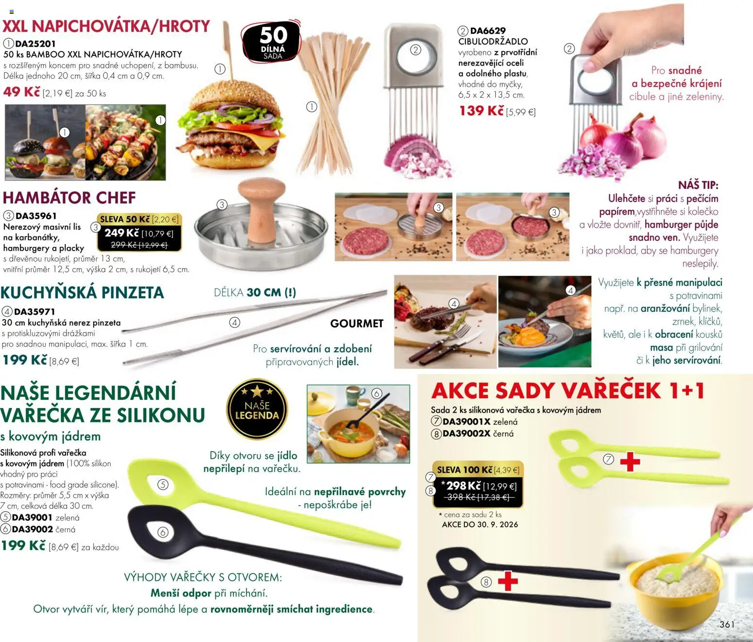 Nové Dedra akcie – leták je platný od 01.09.2026 | Strana: 61 | Produkty: Lis, Hamburger