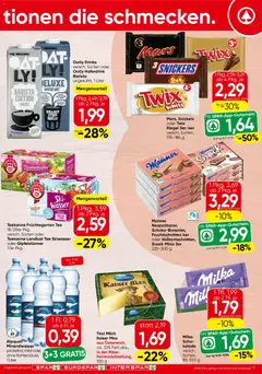 Spar Flugblatt ab 22.10.2026 gültig | Seite: 17 | Produkte: Wasser, Snickers, Milch, Tee