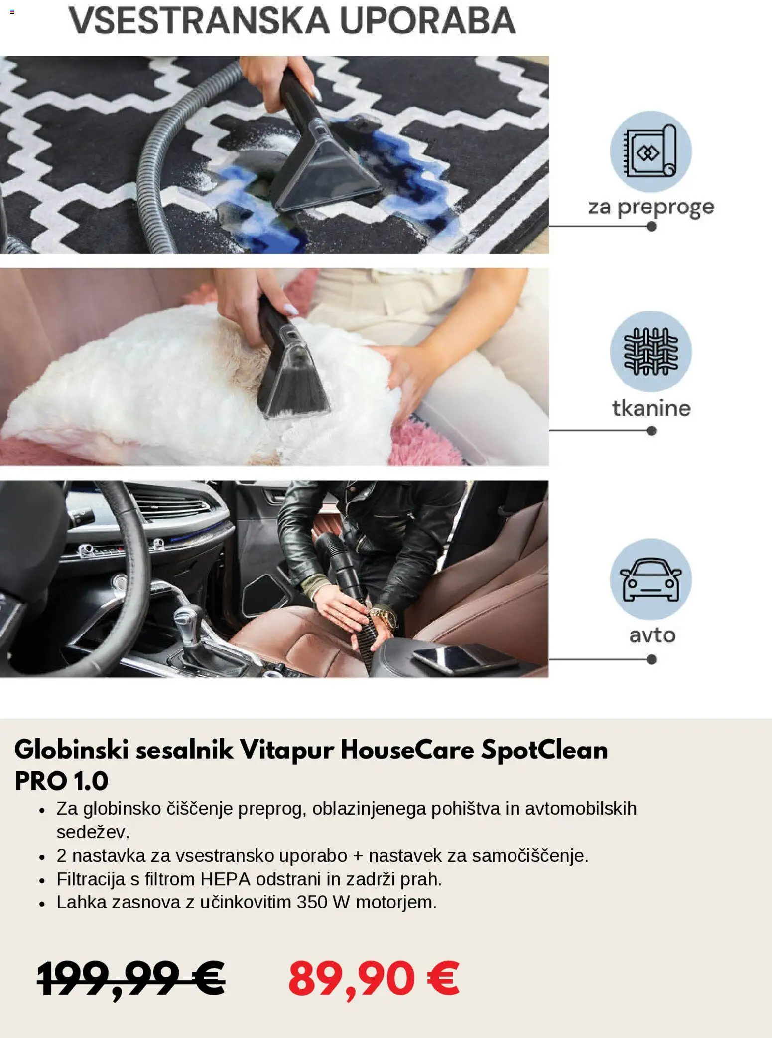Novi Vitapur katalog ponudbe – veljaven od 27.08.2026 | Stran: 7 | Izdelki: Sesalnik