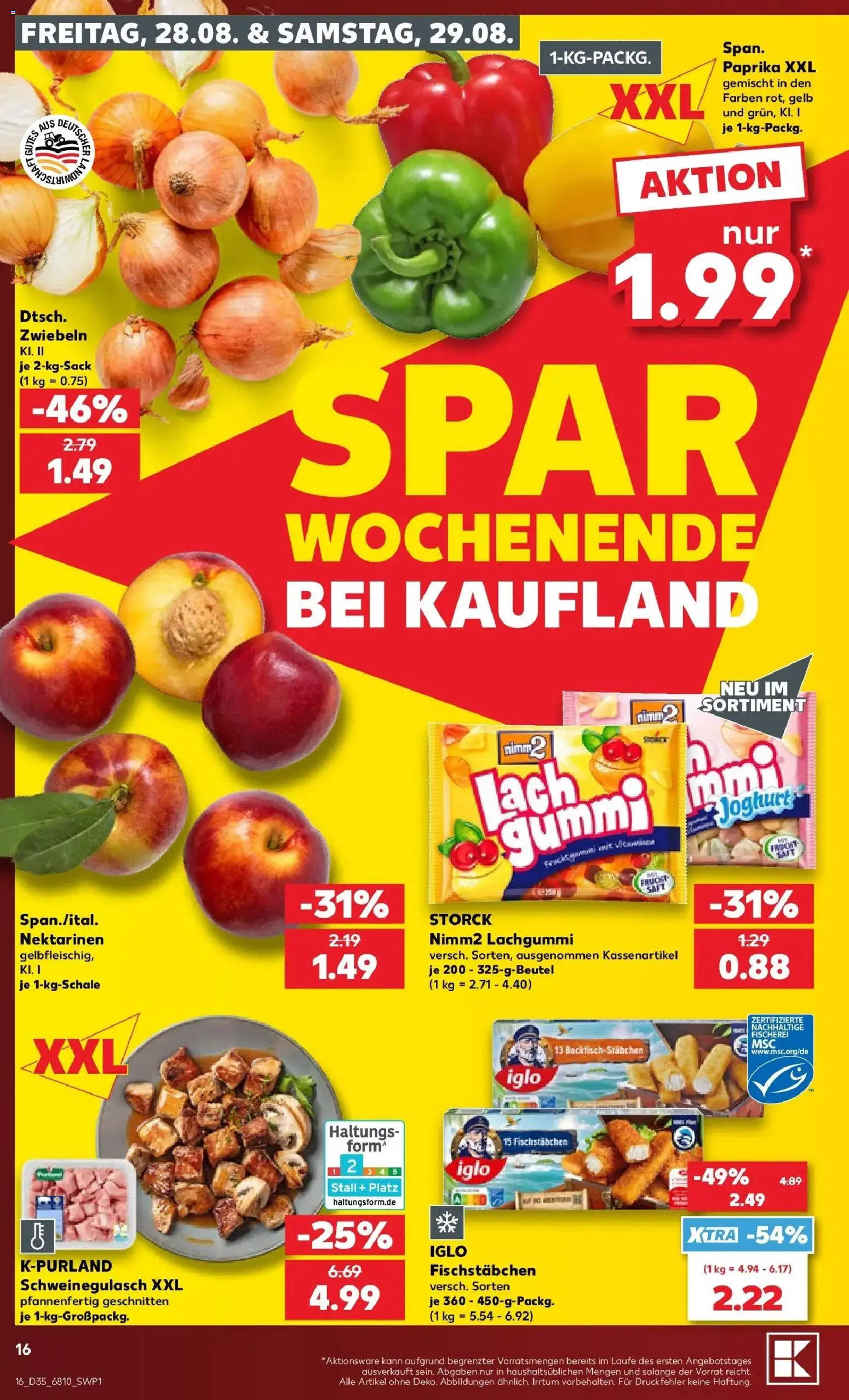 Prospekt Kaufland ab 24.08.2026 » Angebote Online zum Blättern | Seite: 27 | Produkte: Nektarinen, Joghurt, Iglo, Fischstabchen