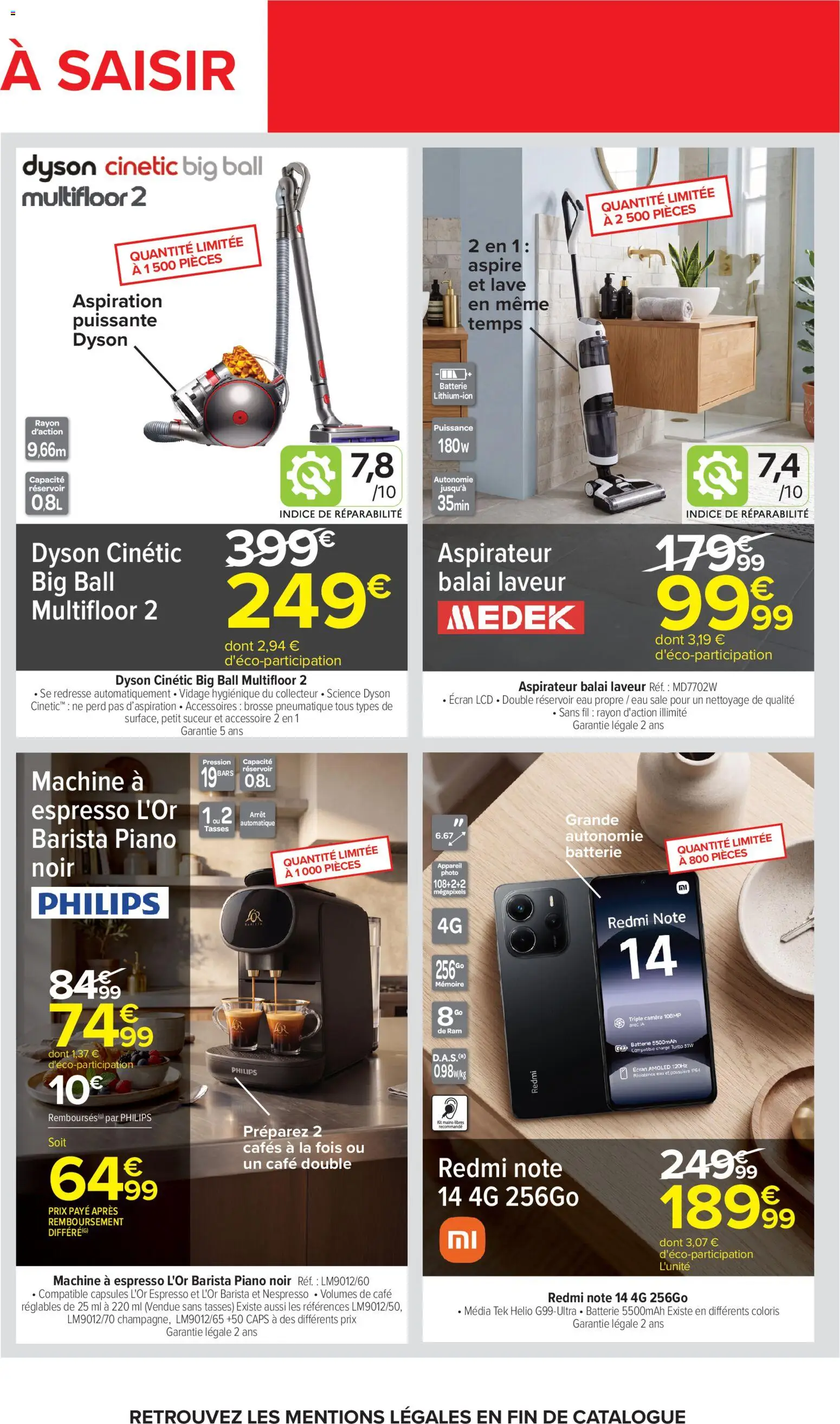 {H1} | Page: 58 | Produits: Smartphone, Appareil photo, Aspirateur balai, Batterie