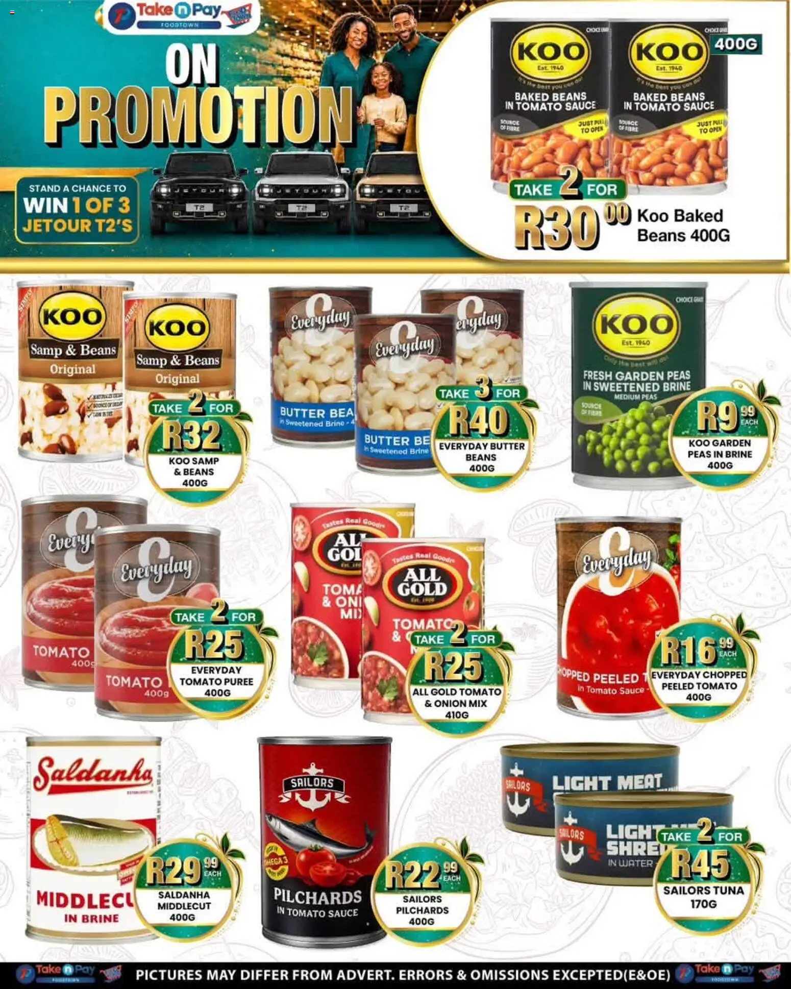 New Take n Pay catalogue – valid from 10/08/2026 | Page: 14 | Products: Pilchards, Beans, Water, Onion